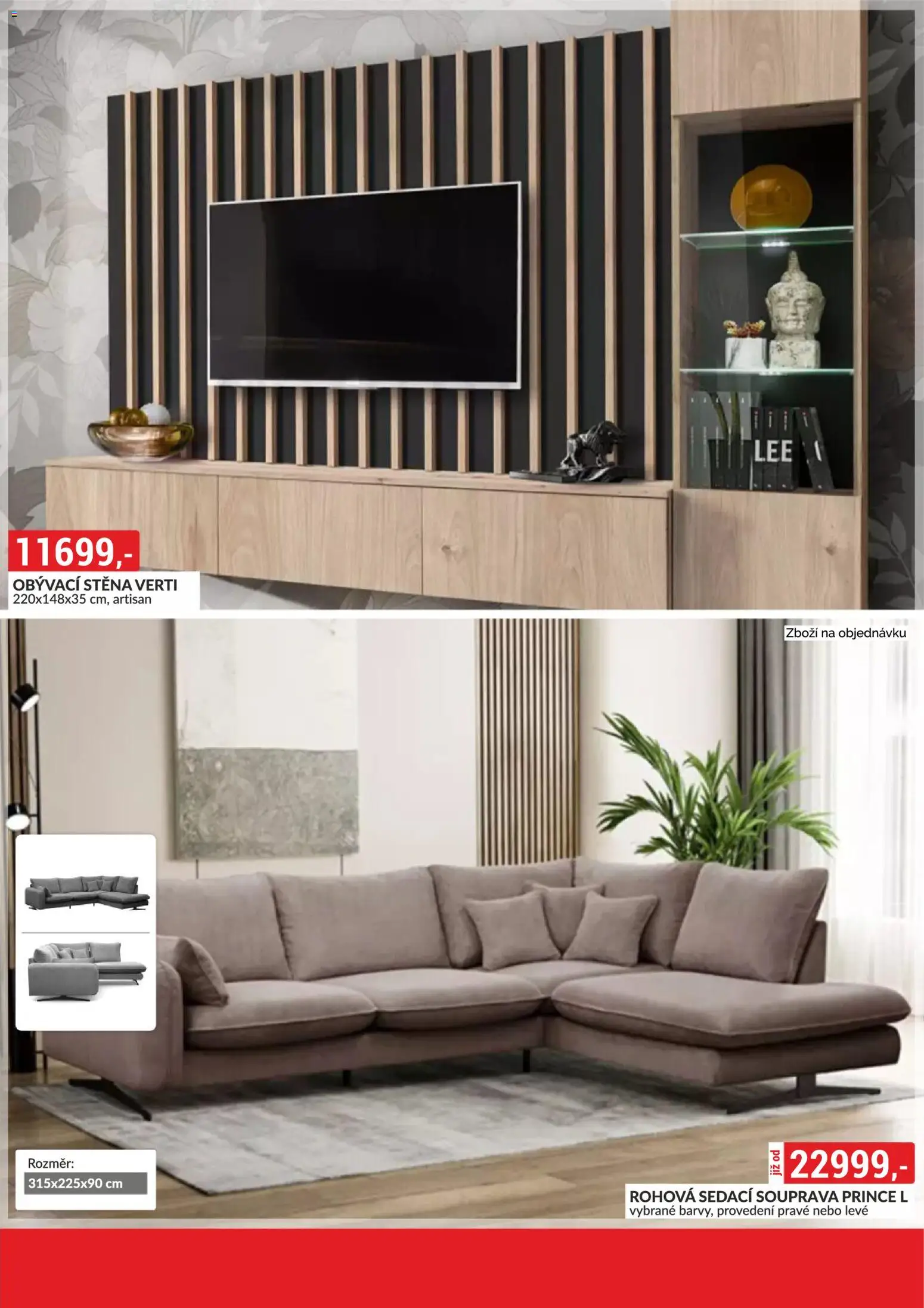 BAUMAX leták - Objevte svět nábytku od 01.04.2026 | Strana: 3 | Produkty: Sedací souprava, Obývací stěna