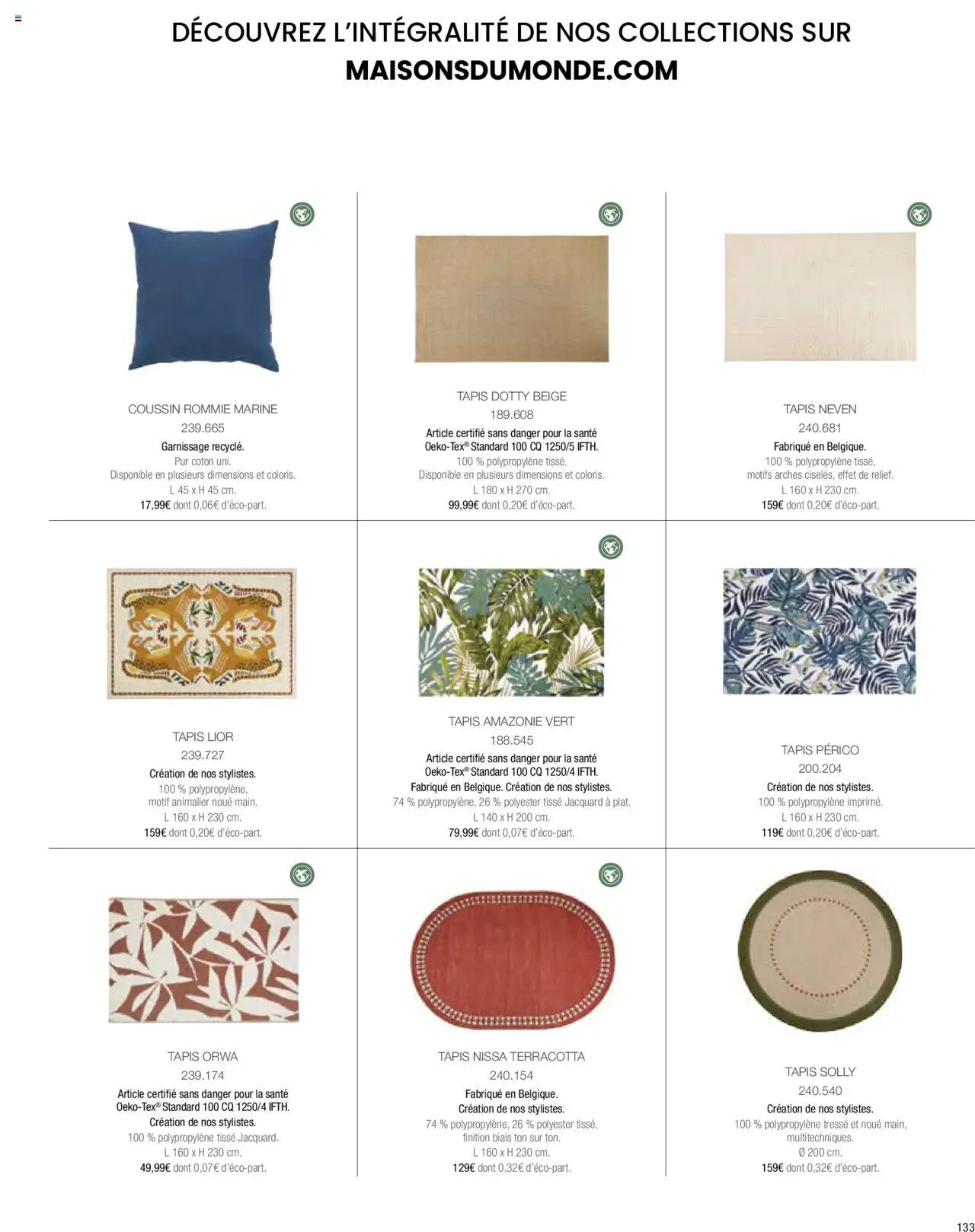 {H1} | Page: 135 | Produits: Coton, Tapis