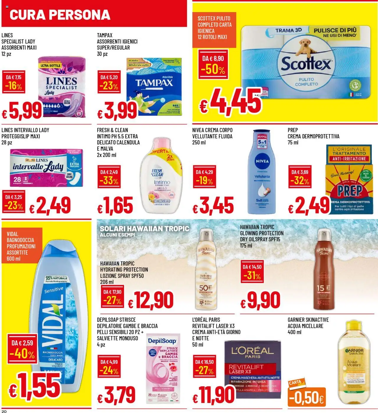 Volantino Galassia del 12.06.2025 | Pagina: 20 | Prodotti: Acqua micellare, Carta igienica, Intimo, Talco
