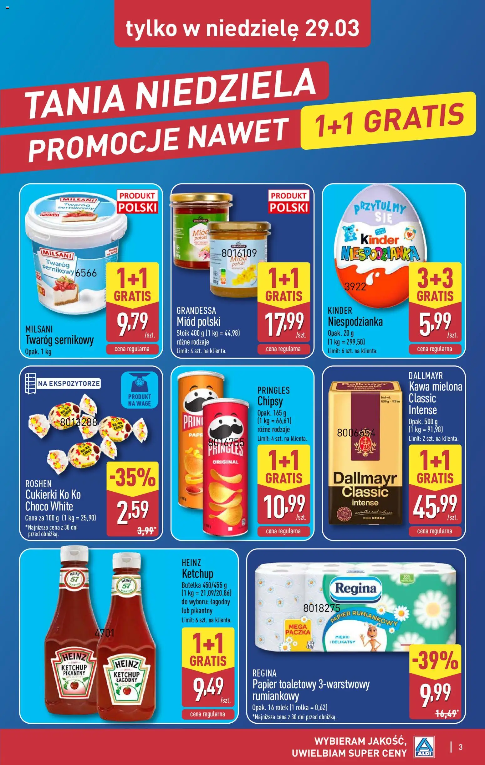 Aldi Polsko leták - Oferta weekendowa od 26.03.2026 | Strana: 3 | Produkty: Pringles, Chipsy, Kinder