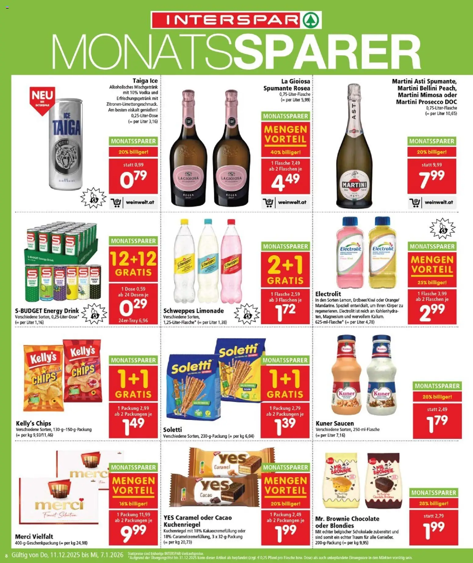 Interspar Flugblatt - Burgenland gültig ab 11.12.2025 | Seite: 9 | Produkte: Chips, Schokolade