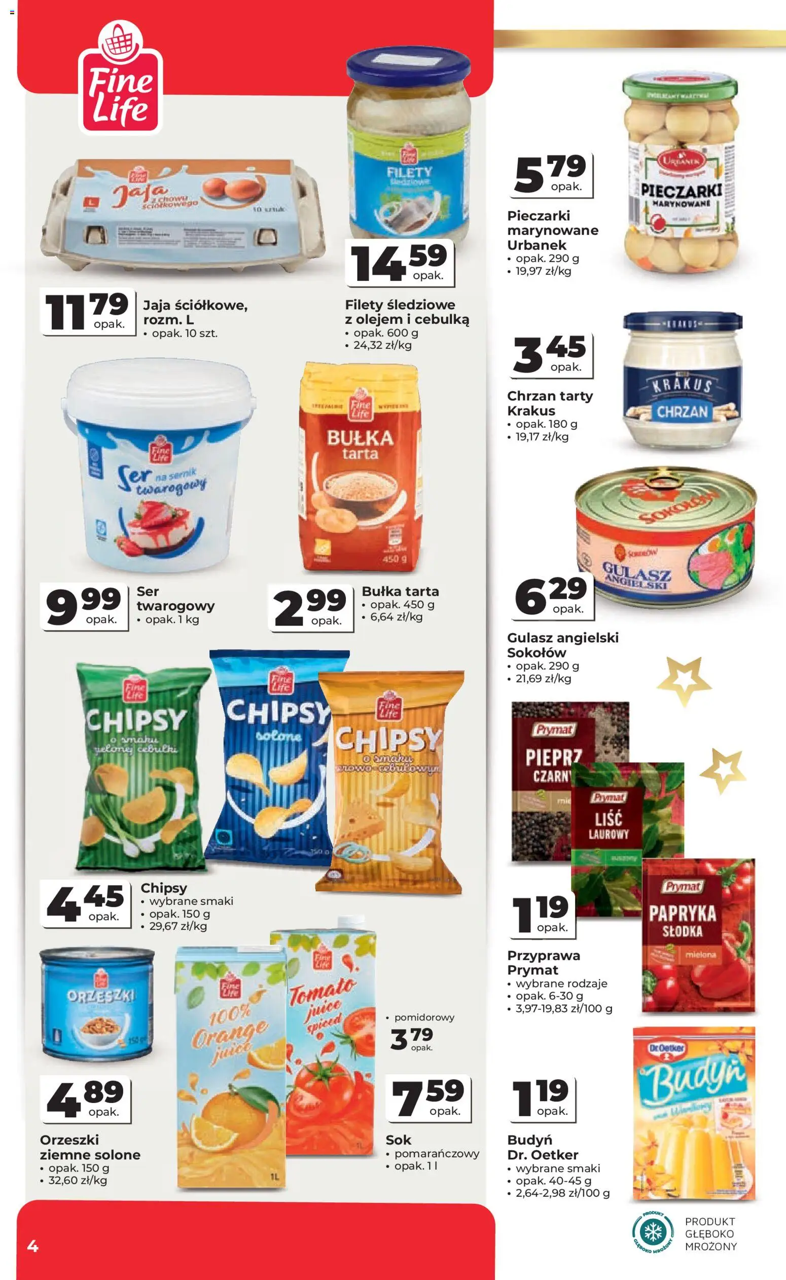 Odido Gazetka od 17.12.2025 | Strona: 4 | Produkty: Chipsy, Pieczarki, Liśc laurowy, Bułka