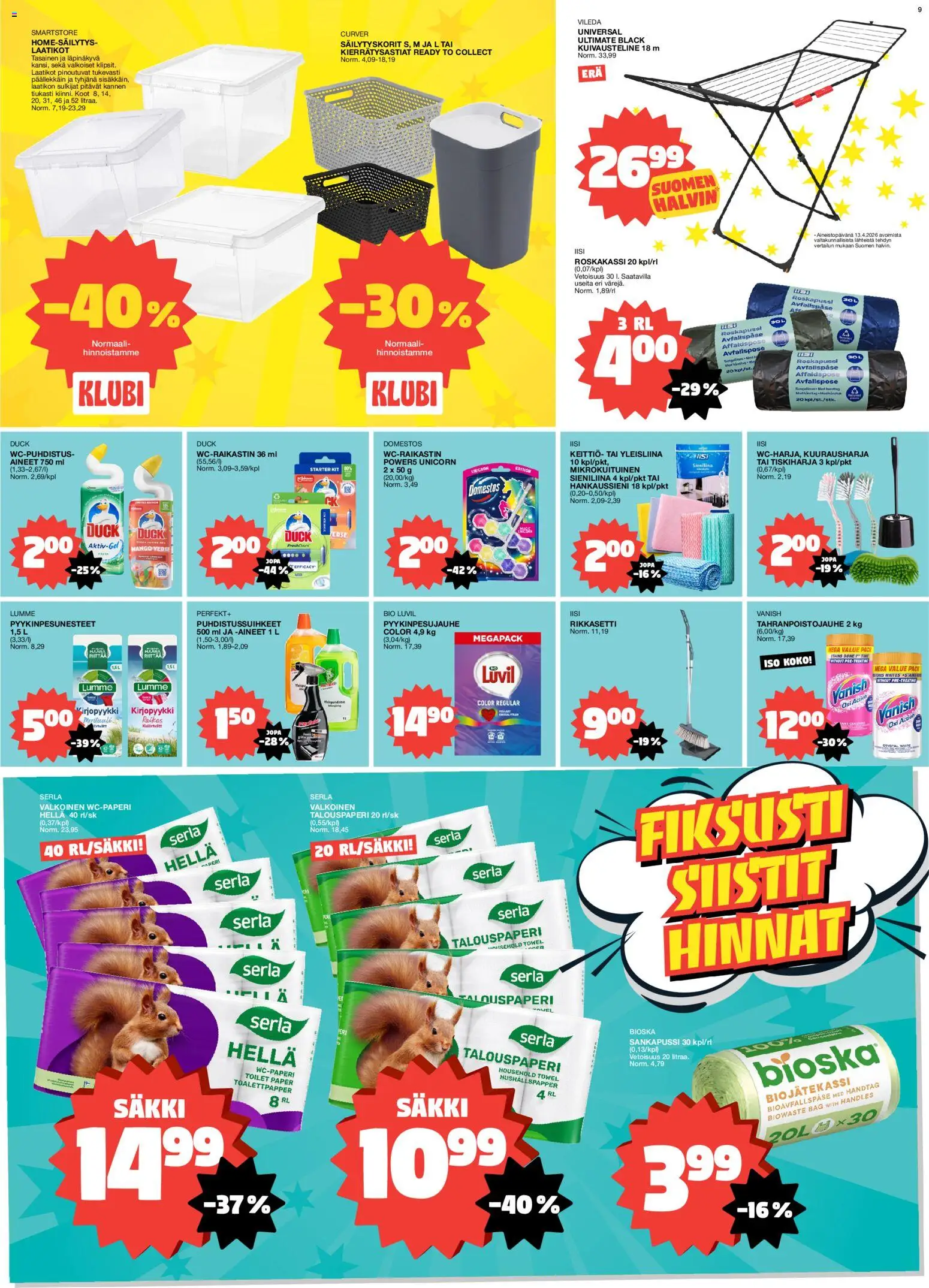 Tokmanni tarjoukset – voimassa 27.04.2026 alkaen | Sivu: 9