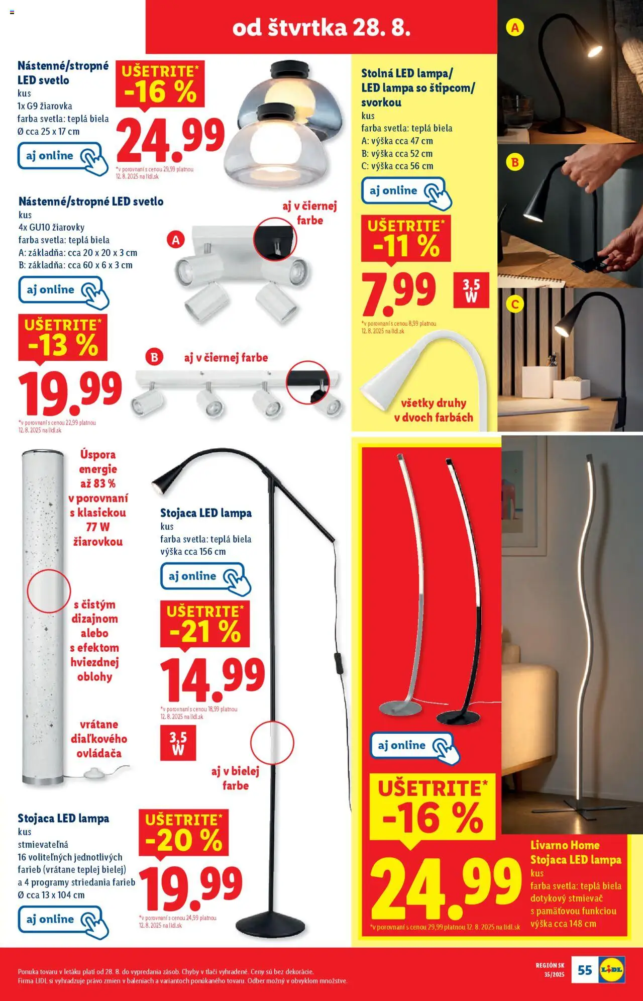 Lidl leták │ platný od 25.08.2025 | Strana: 91 | Produkty: Lampa, Led lampa, Žiarovka, Žiarovky