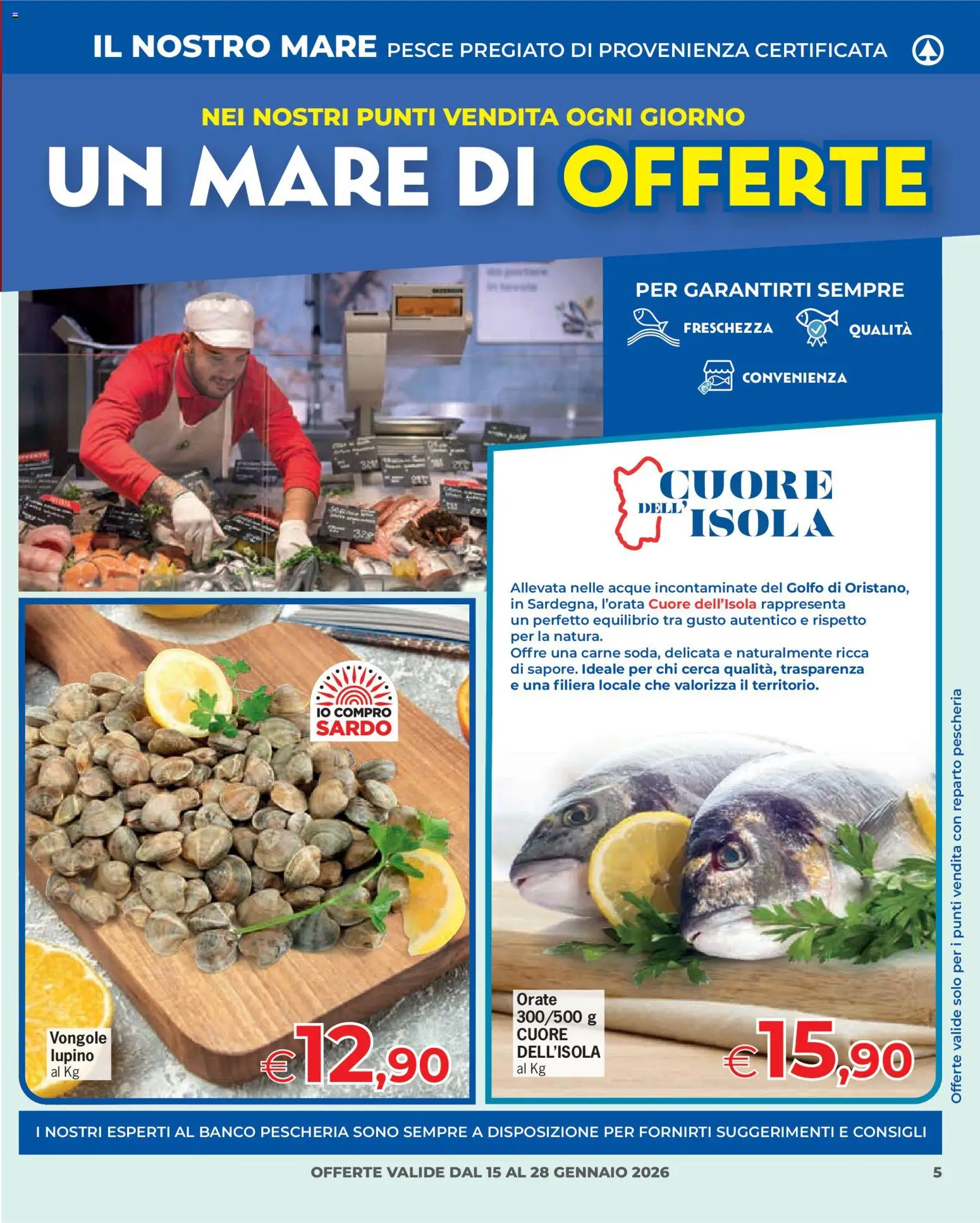 Volantino Eurospar del 15.01.2026 | Pagina: 5 | Prodotti: Pesce, Vongole