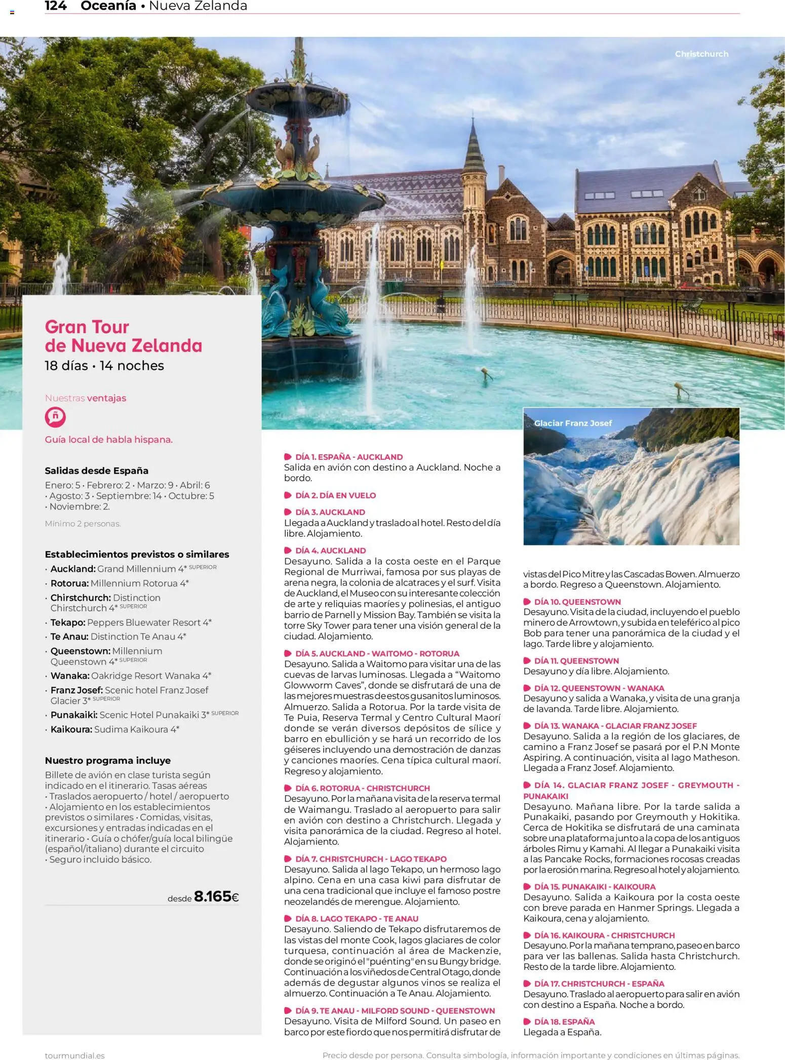 Viajes El Corte Inglés Asia y Oceanía │ válido desde el 01.01.2026 | Página: 124 | Productos: Colonia, General, Kiwi, Té