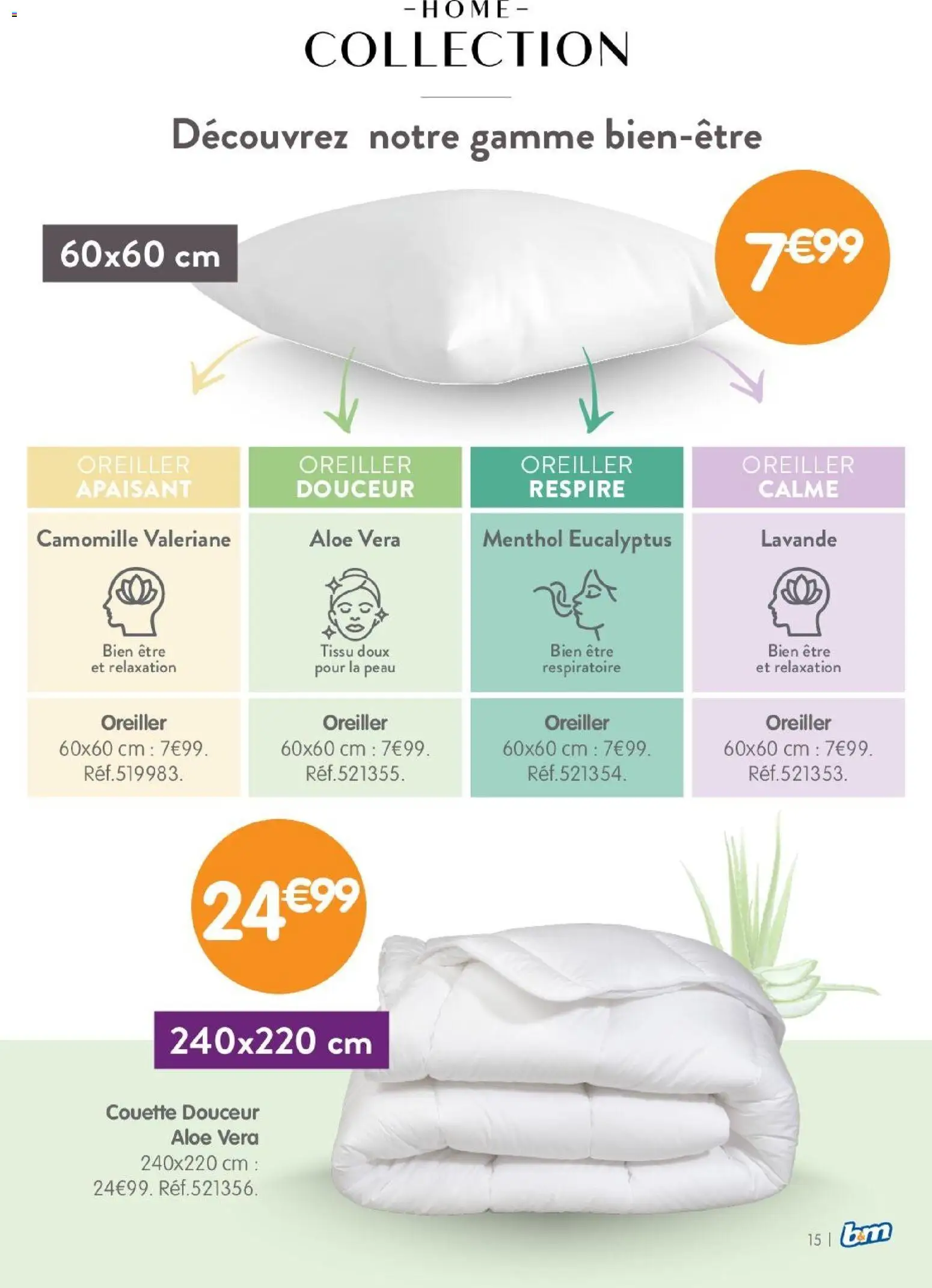{H1} | Page: 15 | Produits: Lavande, Oreiller, Couette