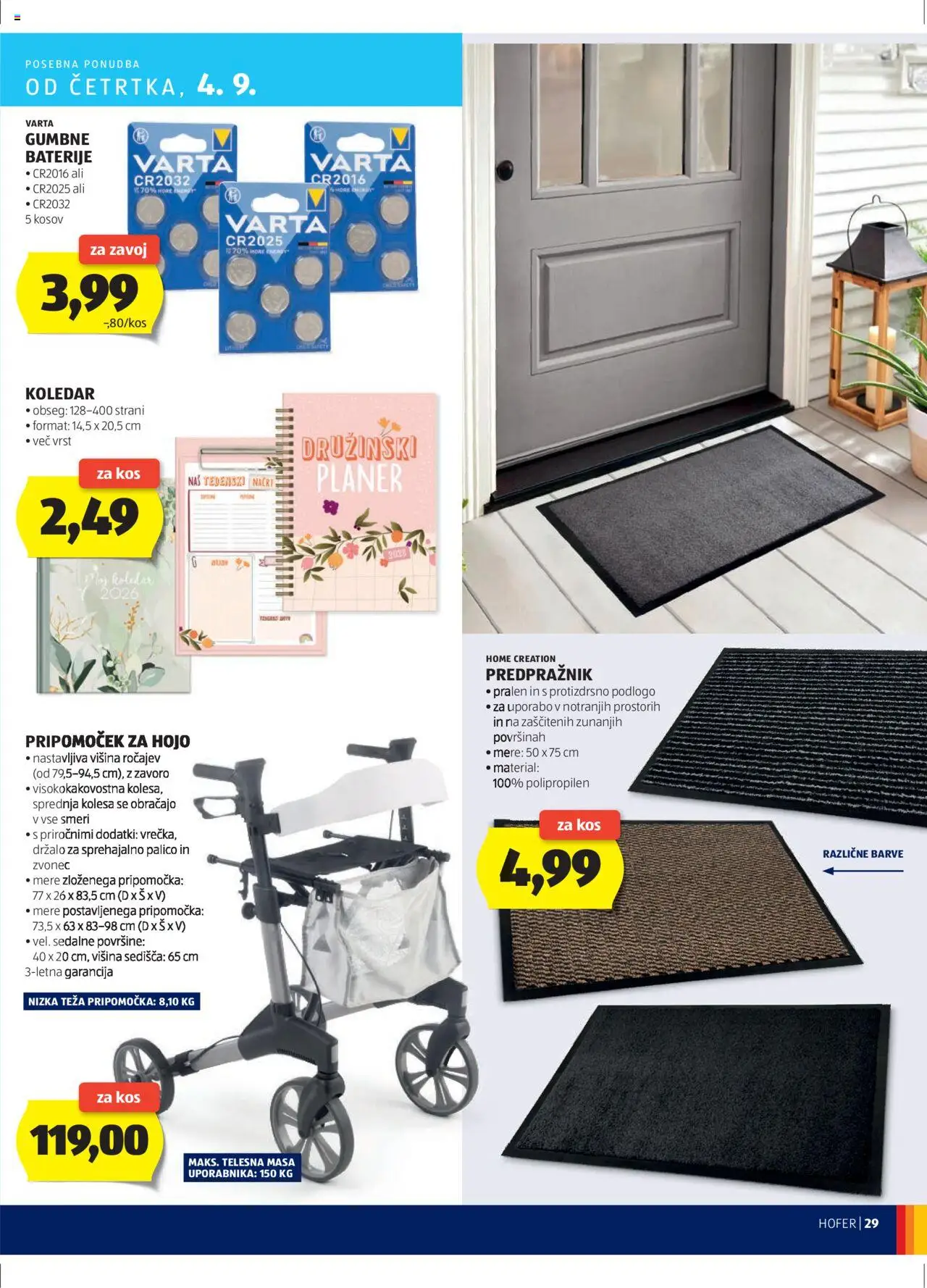 Hofer SI katalog | vrijedi od 28.08.2025 | Stranica: 29 | Proizvodi: Baterije