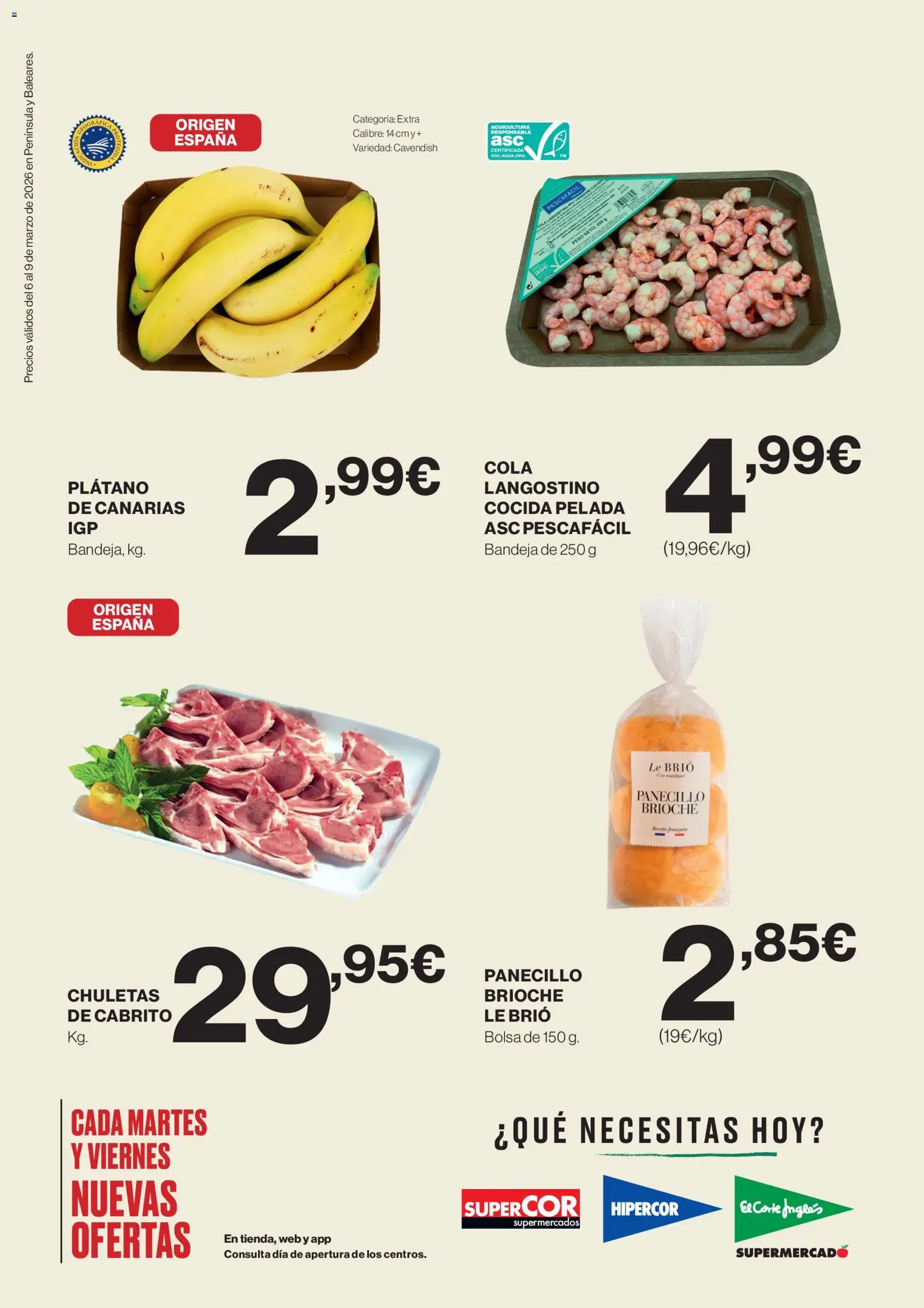 El Corte Inglés ofertas │ válido desde el 06.03.2026 | Página: 2 | Productos: Bolsa, Peso, Bandeja, Langostino