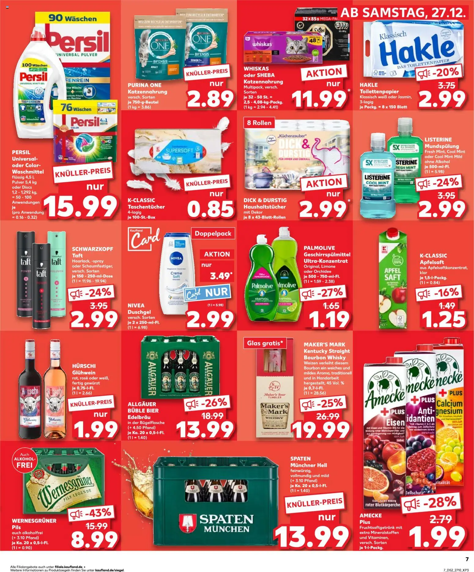 Kaufland prospekt Leipzig	 – gültig ab 27.12.2025 | Seite: 7 | Produkte: Wernesgruner, Apfelsaft, Shower Gel, Whiskey