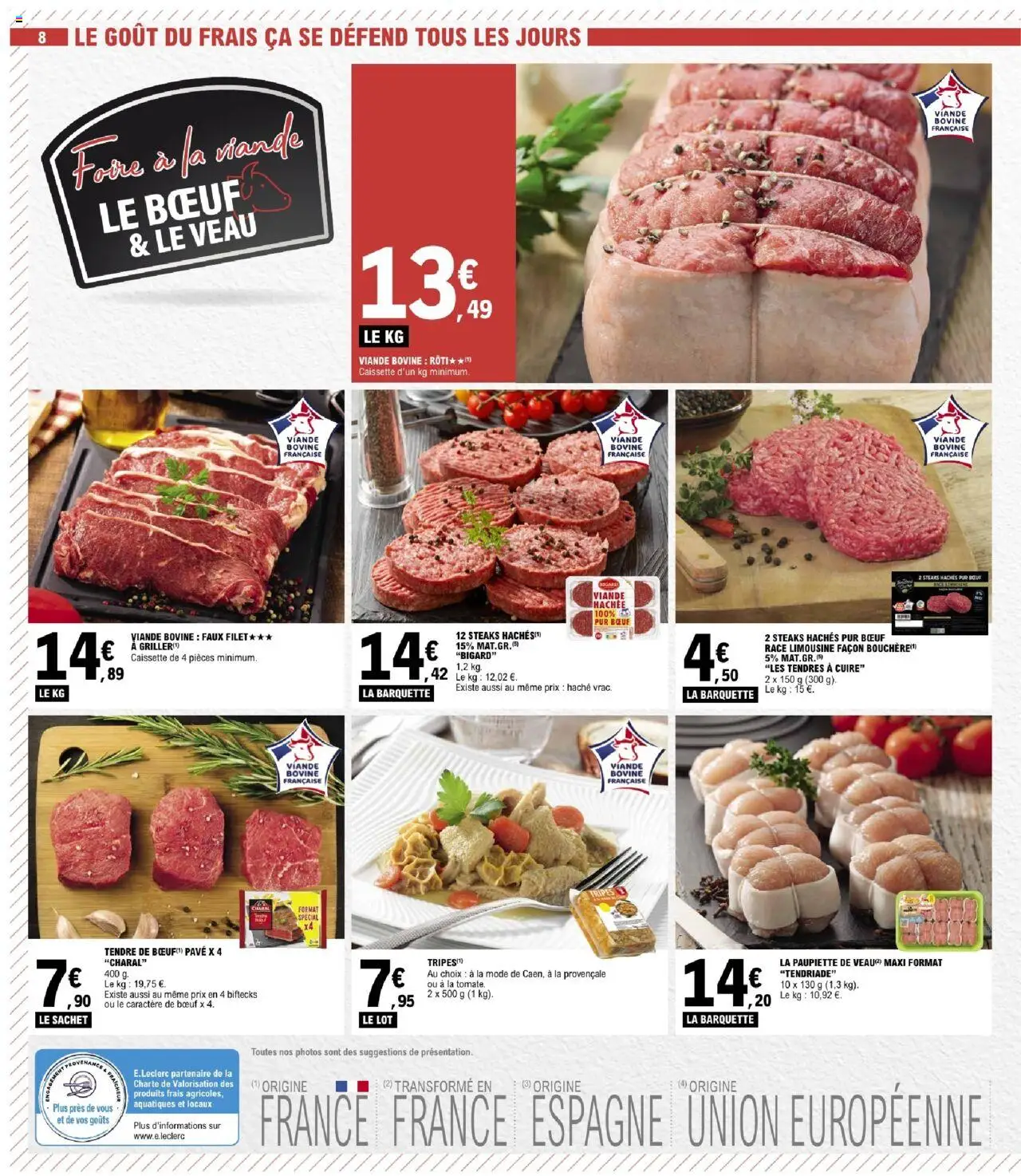  | Page: 8 | Produits: Viande hachée, Viande, Viande bovine