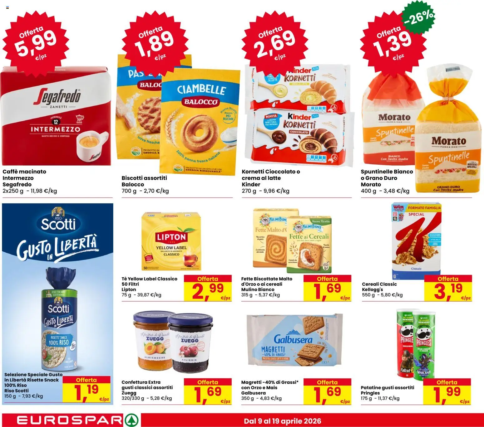 Volantino Despar del 09.04.2026 | Pagina: 12 | Prodotti: Cioccolato, Panna, Latte, Albicocche