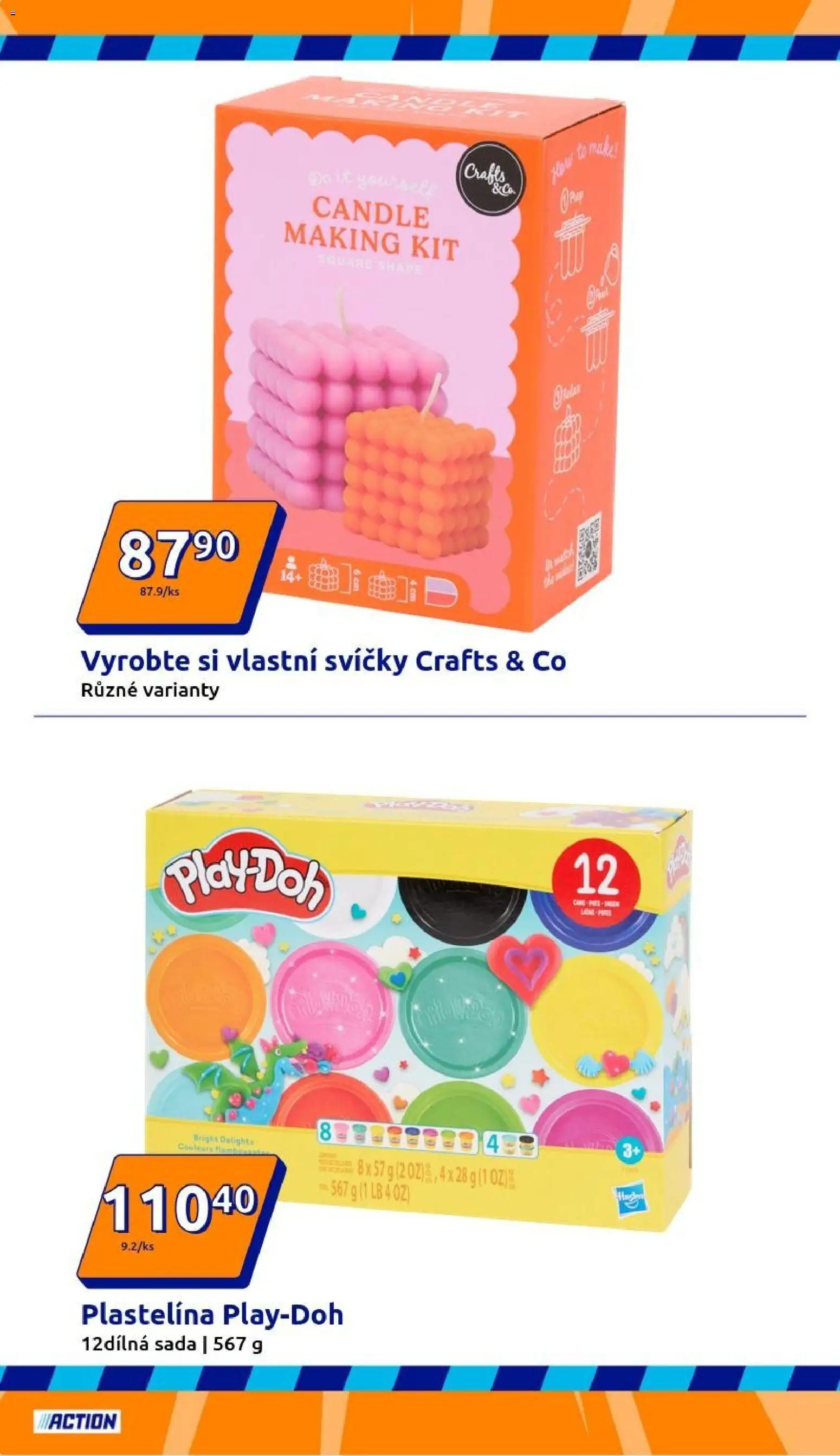 Action leták od 07.01.2026 | Strana: 10 | Produkty: Plastelína, Svíčky