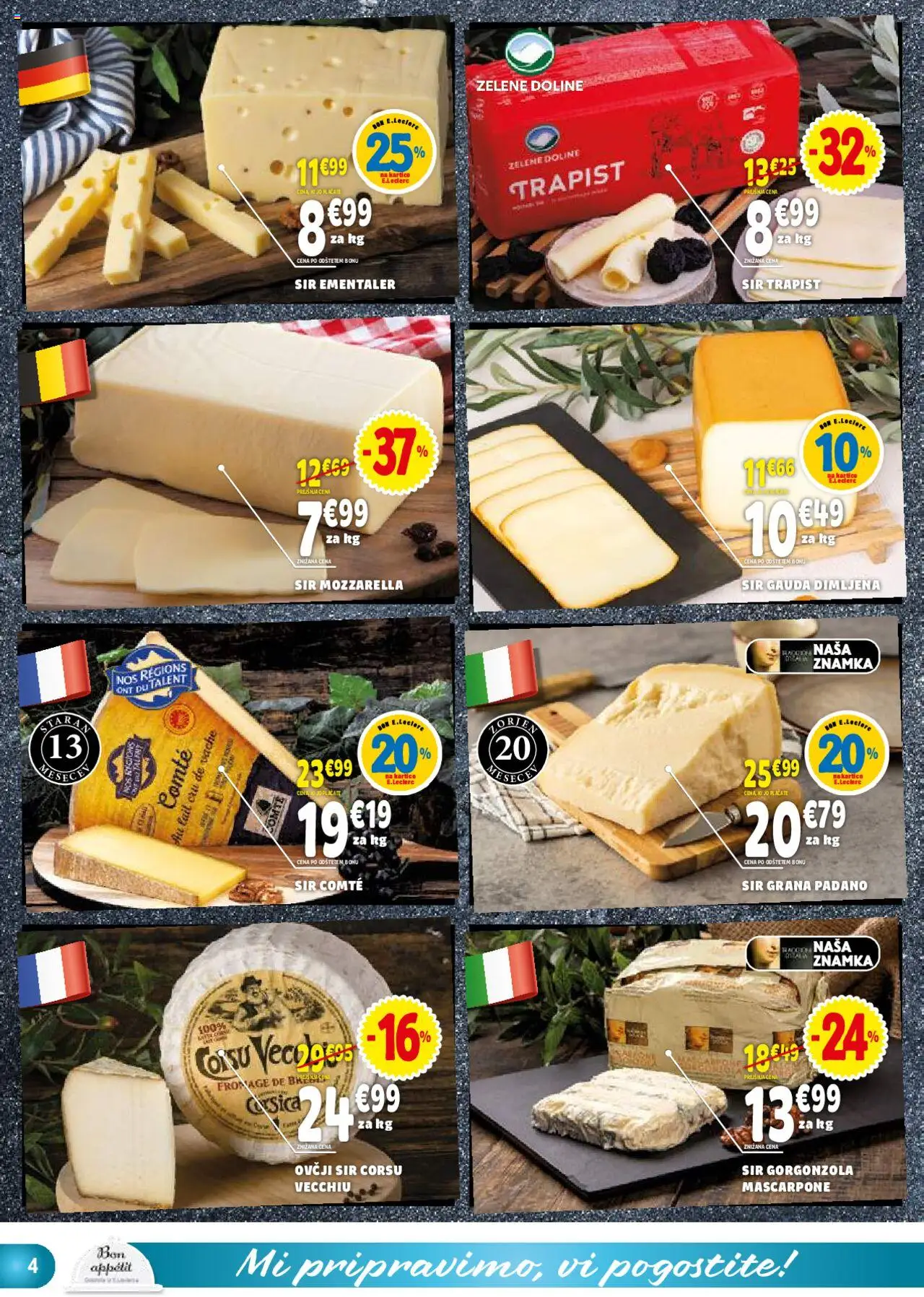 E.leclerc katalog │ velja od 30.07.2025 | Stran: 4 | Izdelki: Gauda, Sir