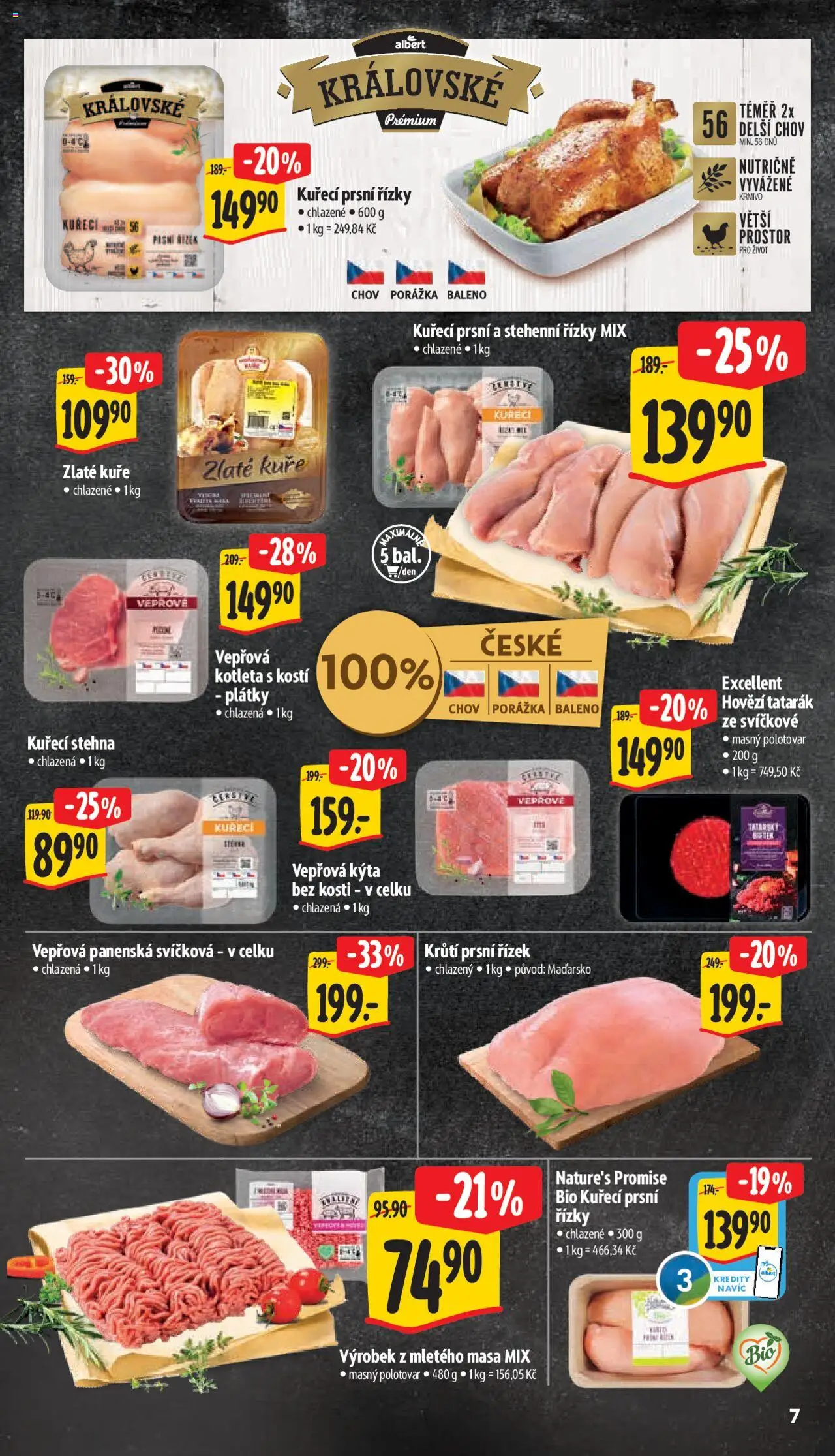 Albert leták - Supermarket od 11.06.2025 | Strana: 12 | Produkty: Stehenní řízky, Zlaté kuře, Kuřecí stehna, Tatarák