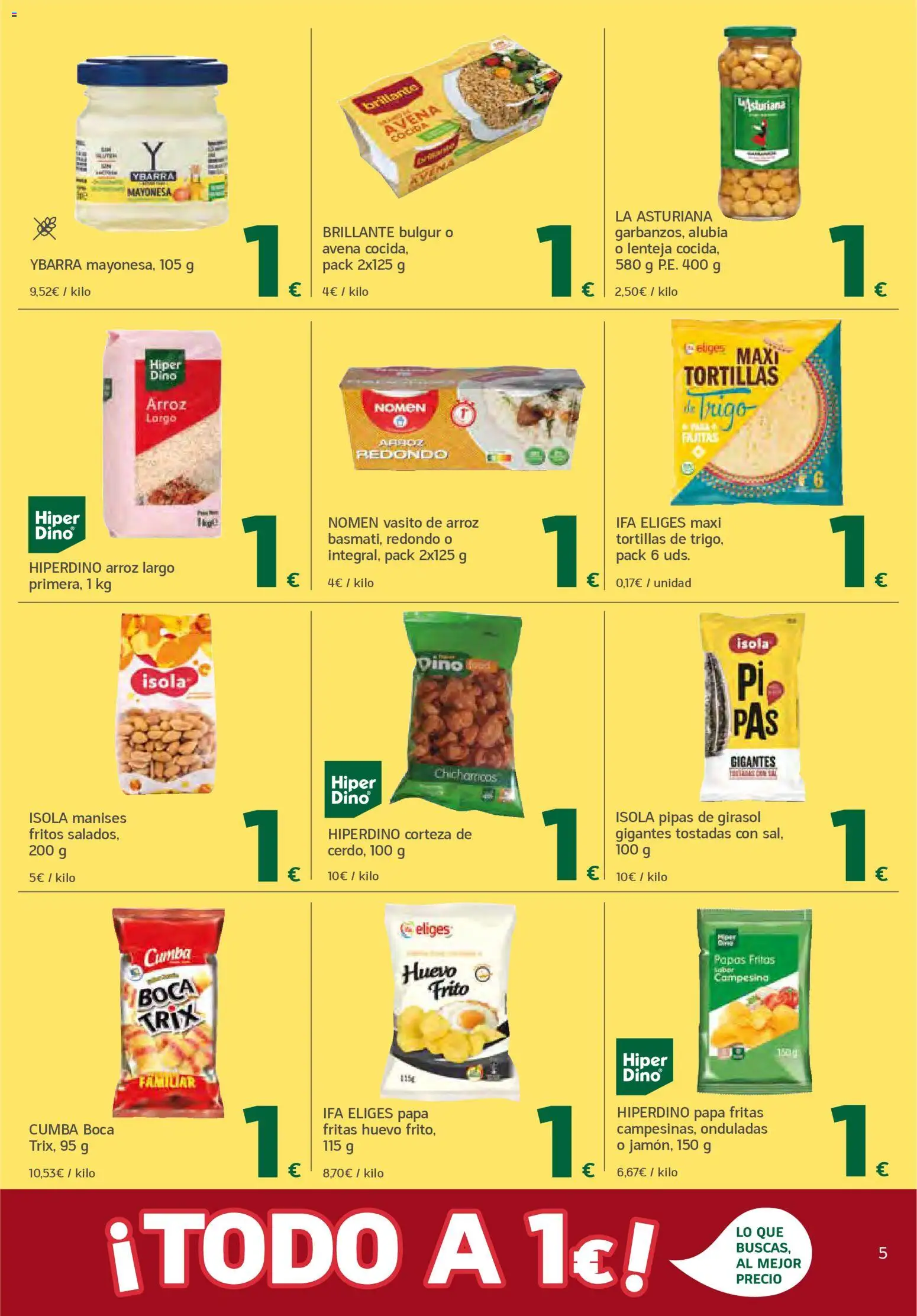 HiperDino folleto │ válido desde el 23.04.2026 | Página: 5 | Productos: Ζωγραφική, Jugo, Arroz, Οθόνη προβολής