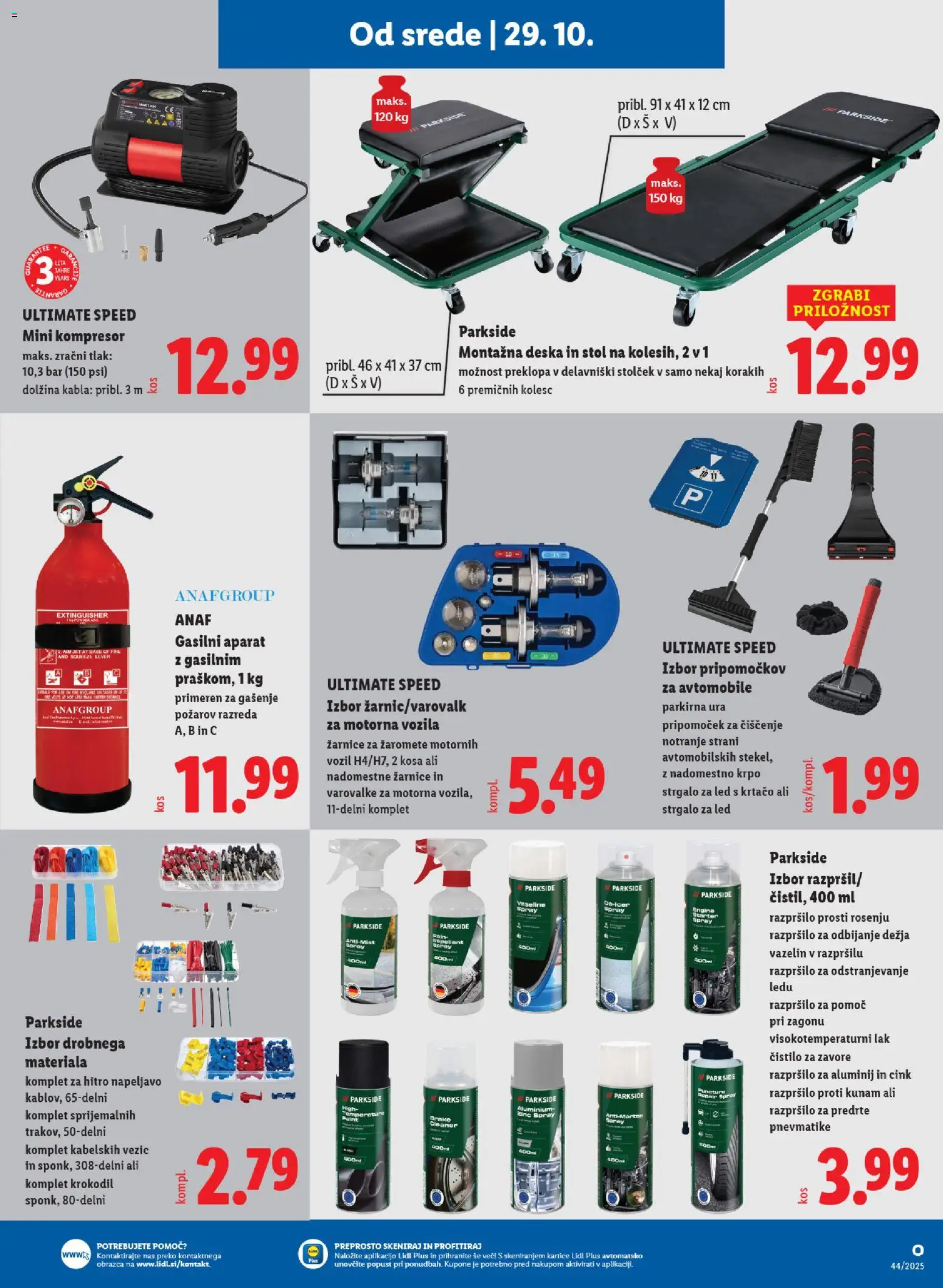 Novi Lidl katalog ponudbe – veljaven od 29.10.2025 | Stran: 25 | Izdelki: Ura, Stol, Žarnice, Lak