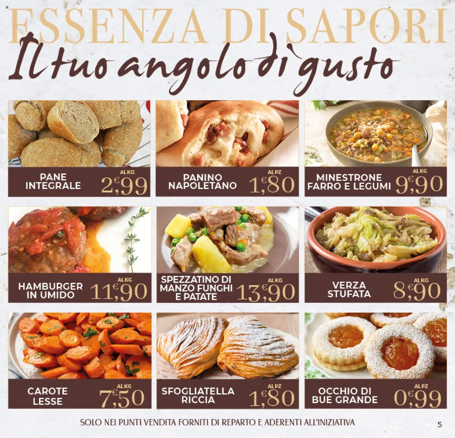 Volantino Eté del 16.01.2026 | Pagina: 5 | Prodotti: Legumi, Manzo, Funghi, Hamburger
