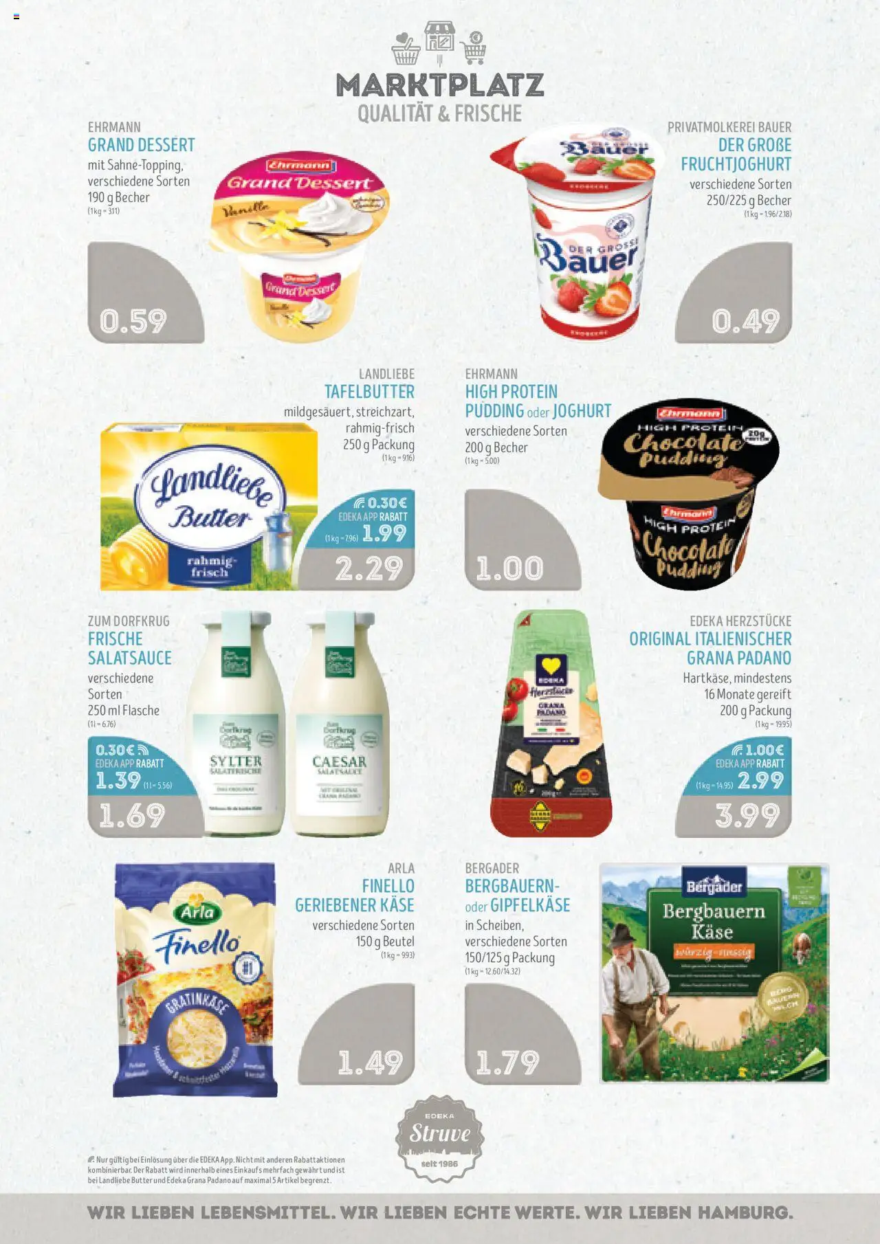 Edeka Struve Prospekt 	 - gültig ab dem 21.07.2025 | Seite: 6 | Produkte: Butter, Käse, Fruchtjoghurt, Pudding