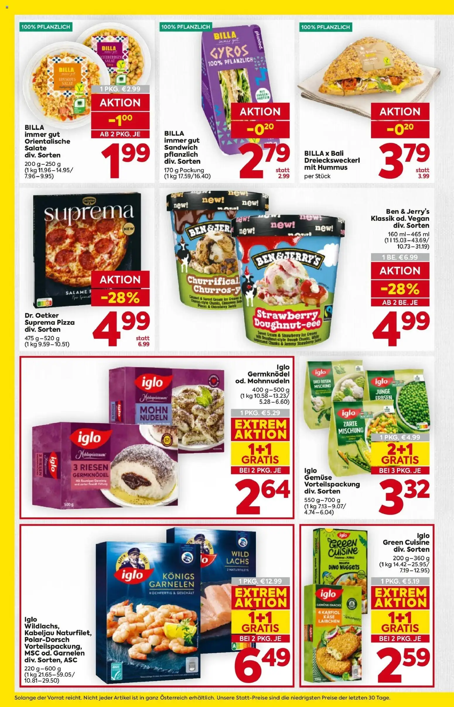 Billa Flugblatt - Bad Radkersburg, Ramsau, Fehring gültig ab 15.01.2026 | Seite: 14 | Produkte: Salat, Gemüse, Pizza, Nudeln