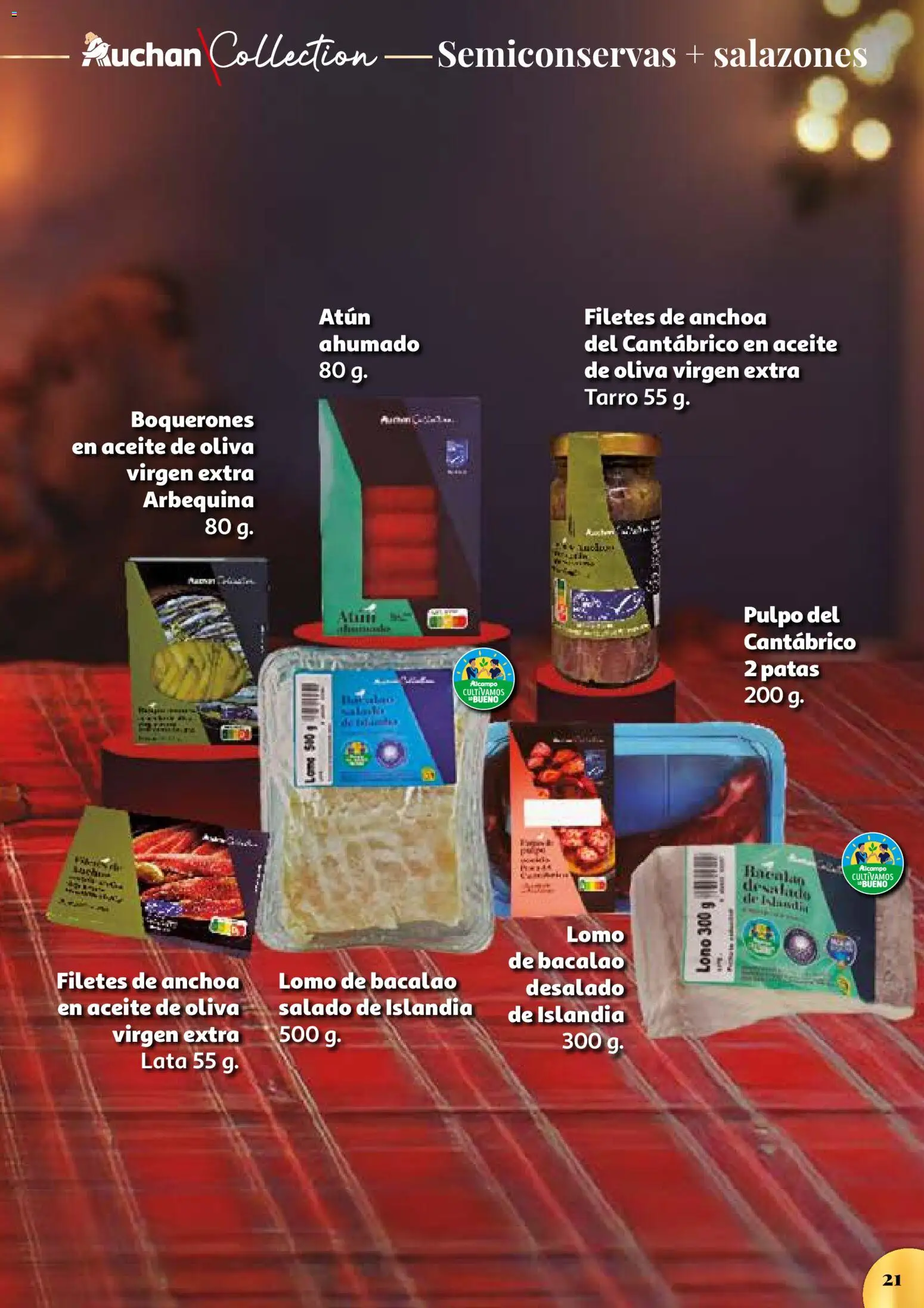 Alcampo -Auchan collection|Auchan Collection Un momento gastronómico excepcional │ válido desde el 15.12.2025 | Página: 21 | Productos: Aceite, Aceite de oliva, Aceite de oliva virgen extra, Anchoa