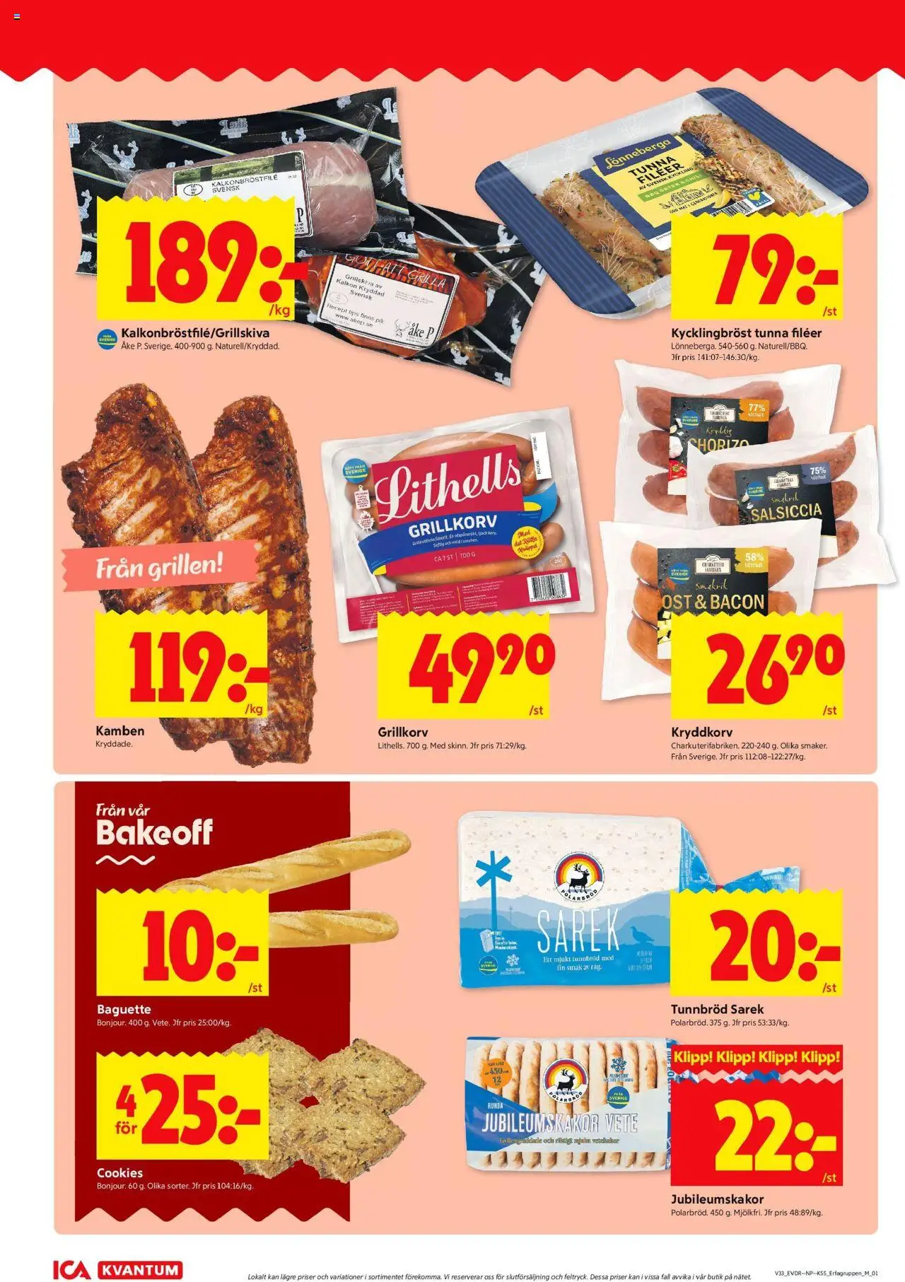 ICA Kvantum reklamblad aktuell från 11.08.2025 | Sida: 6 | Produkter: Tunnbröd, Bacon, Chili, Chorizo