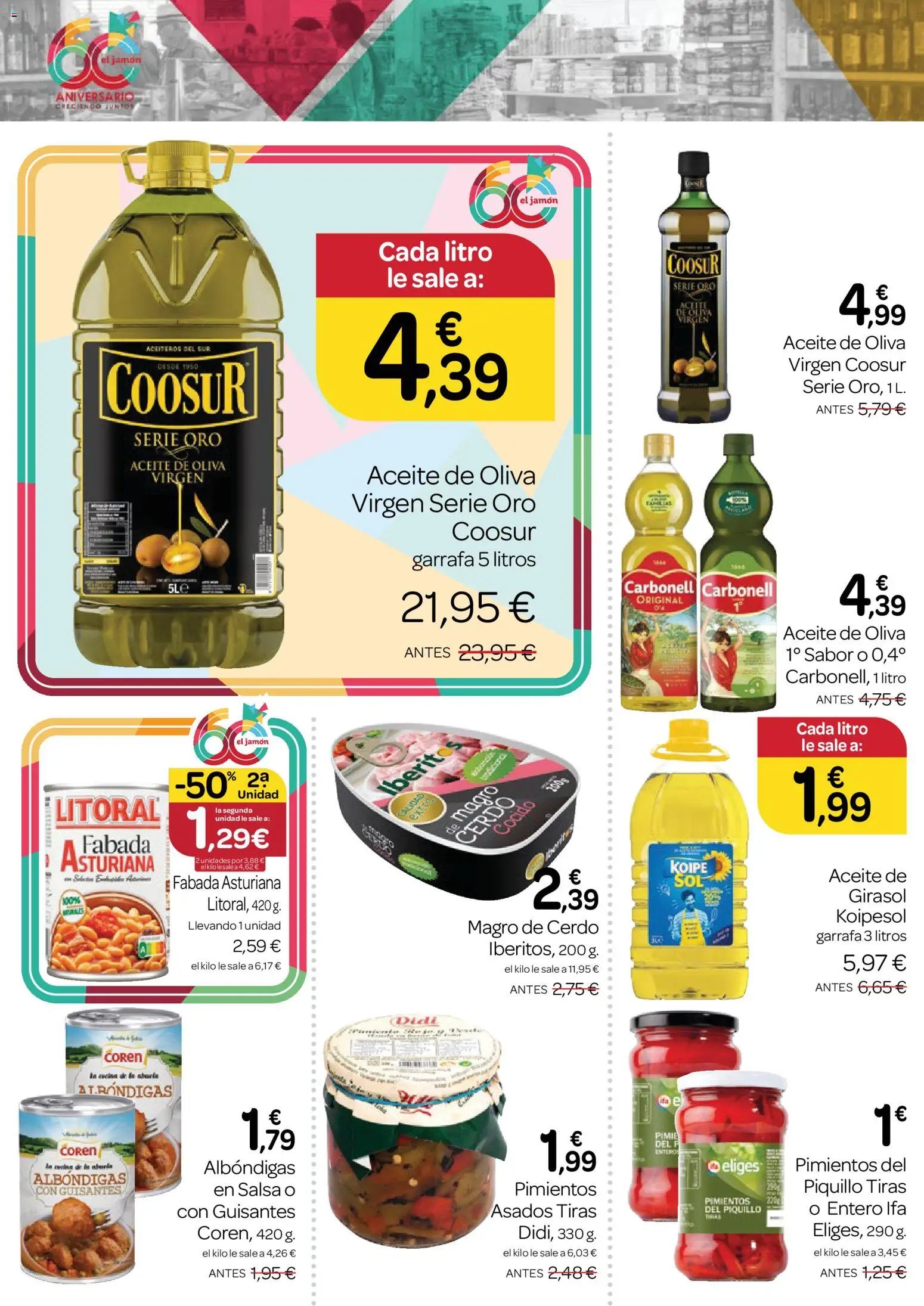 Supermercados El Jamón folleto │ válido desde el 23.04.2026 | Página: 12 | Productos: Aceite, Jamón, Cerdo, Aceite de oliva