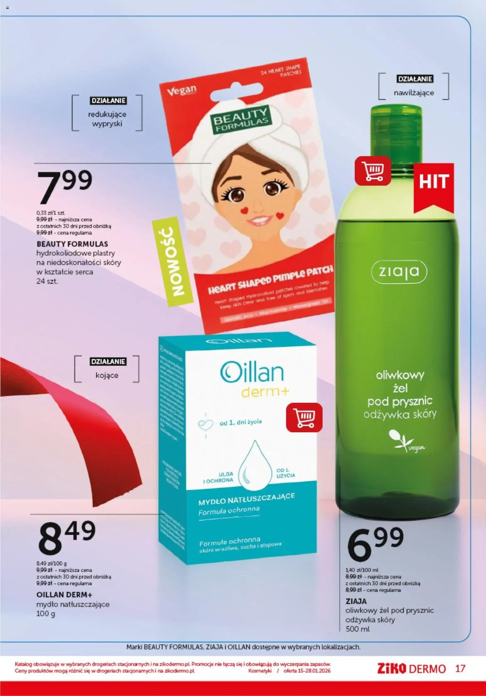 Ziko Gazetka od 15.01.2026 | Strona: 17 | Produkty: Kosmetyki, Prysznic, Odżywka, Żel pod prysznic