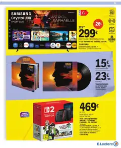 E.Leclerc - Prévisualisation de PACK CONSOLE NINTENDO SWITCH 2 + LÉGENDES POKÉMON: Z-A SWITCH 2, Nintendo GARANTIE LÉGALE 2 ANS.(2) Le jeu Légendes Pokémon : Z-A en code de téléchargement. Connexion internet nécessaire. DAS(1) tronc et membres : 0,663 W/Kg. valide à partir de 28.10.2025 | Page: 9 | Produits: Vidéo, Orange, console Nintendo Switch, TV led