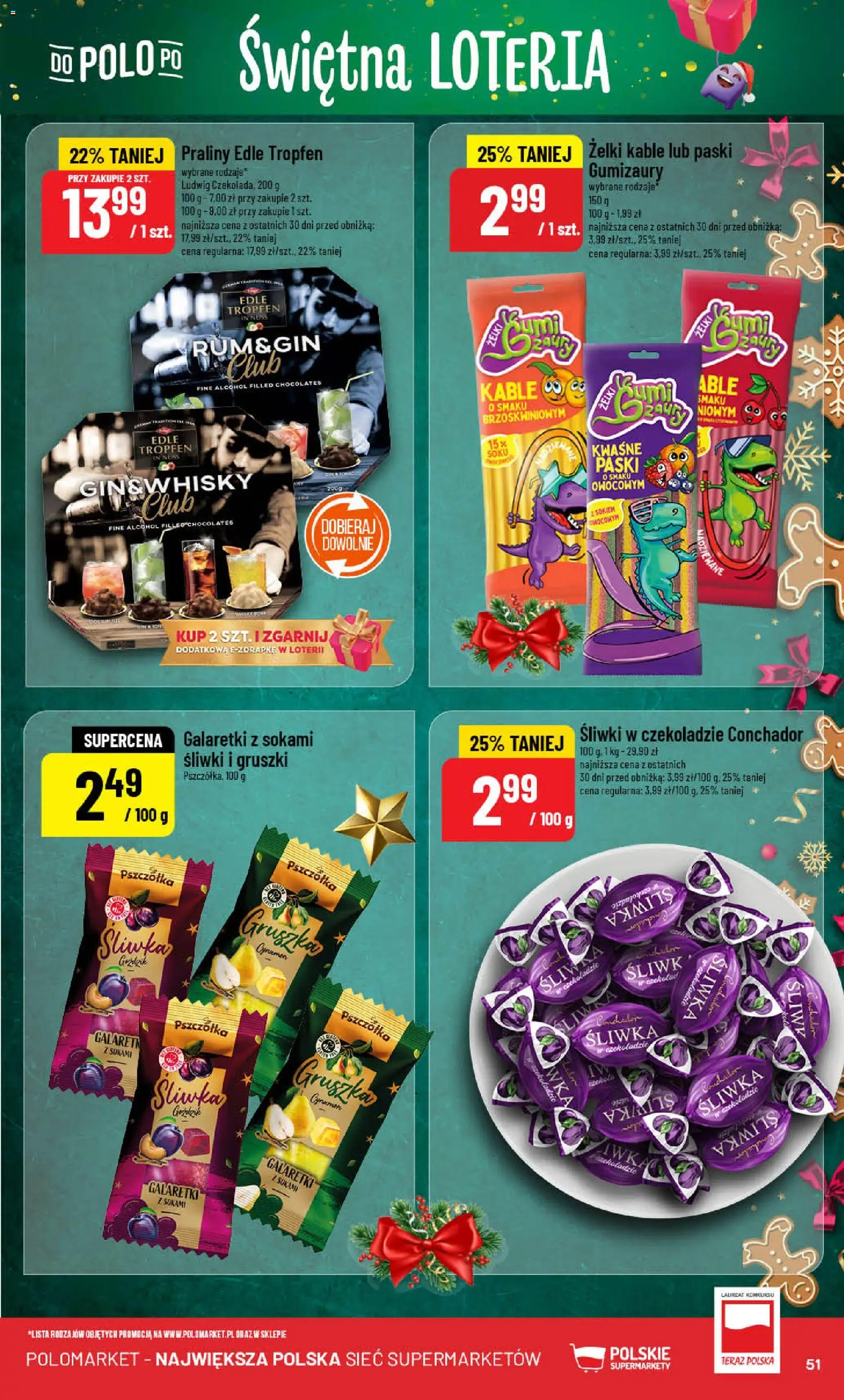 POLOmarket Gazetka od 17.12.2025 | Strona: 51 | Produkty: Gruszka, Cynamon, Galaretki, Praliny