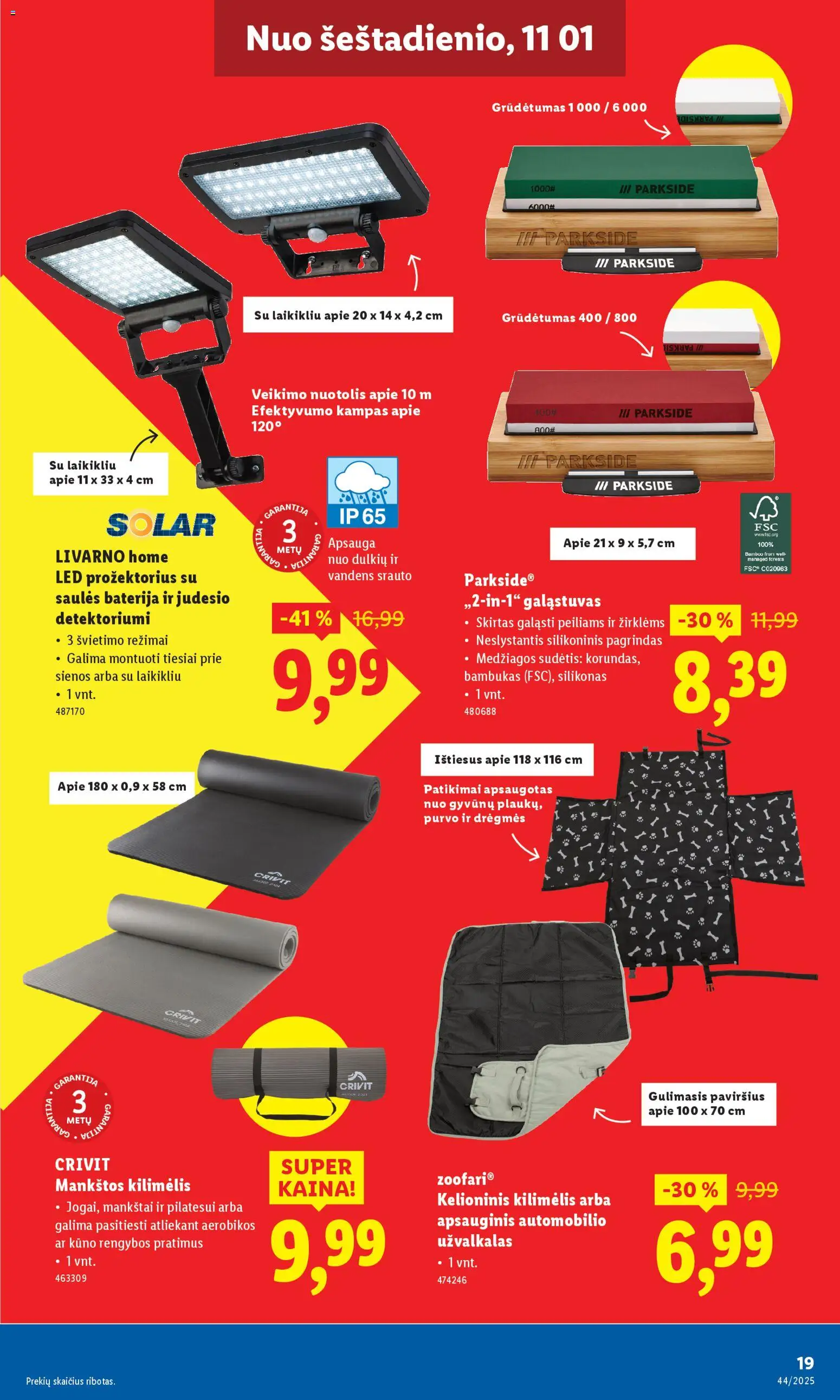 LIDL akcijos nuo 27.10.2025 | Puslapis: 41 | Prekių: Kilimėlis, Baterija, Užvalkalas