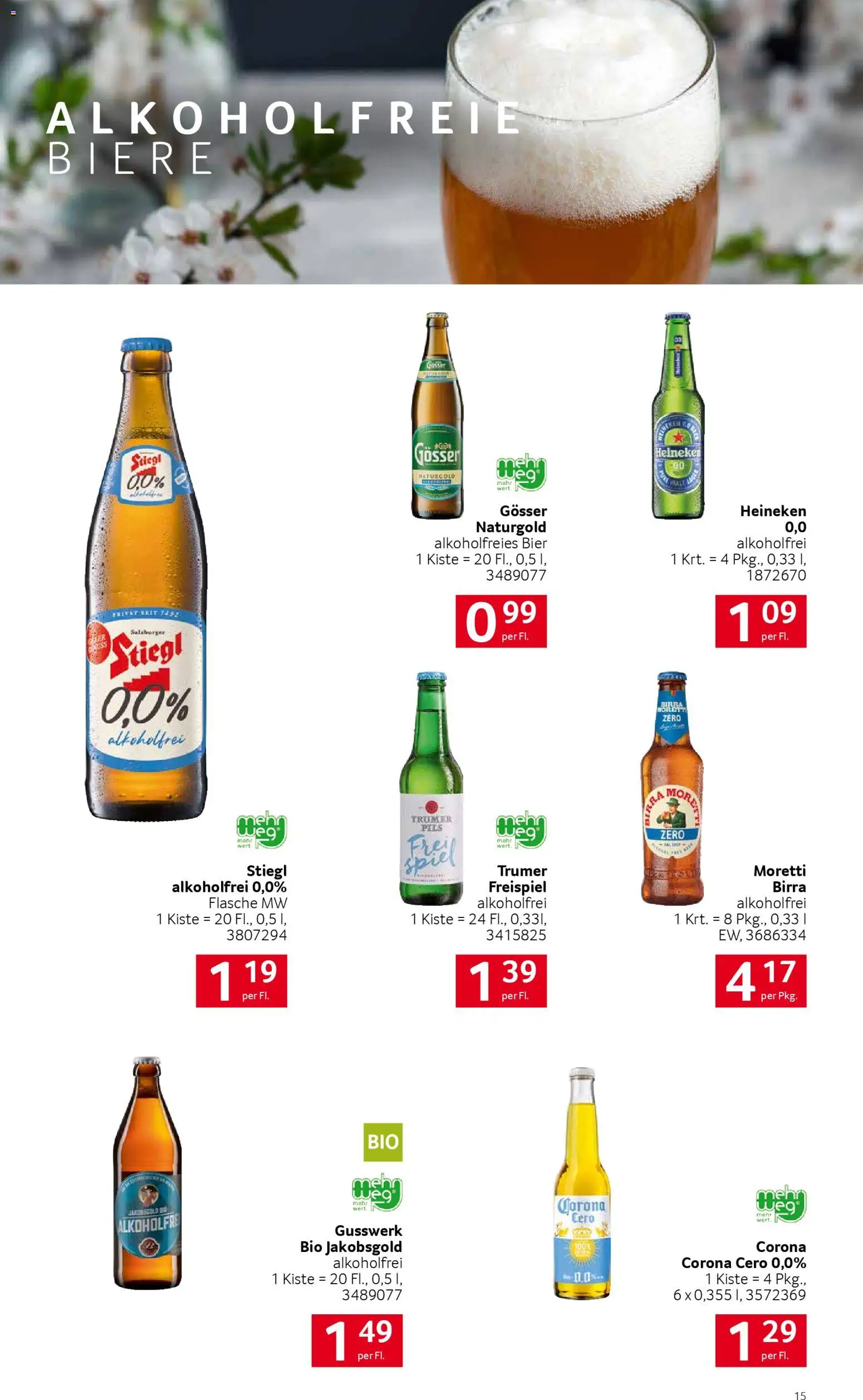 Transgourmet  Getränke alkoholfrei gültig ab 29.12.2025 | Seite: 15 | Produkte: Spiel, Bier