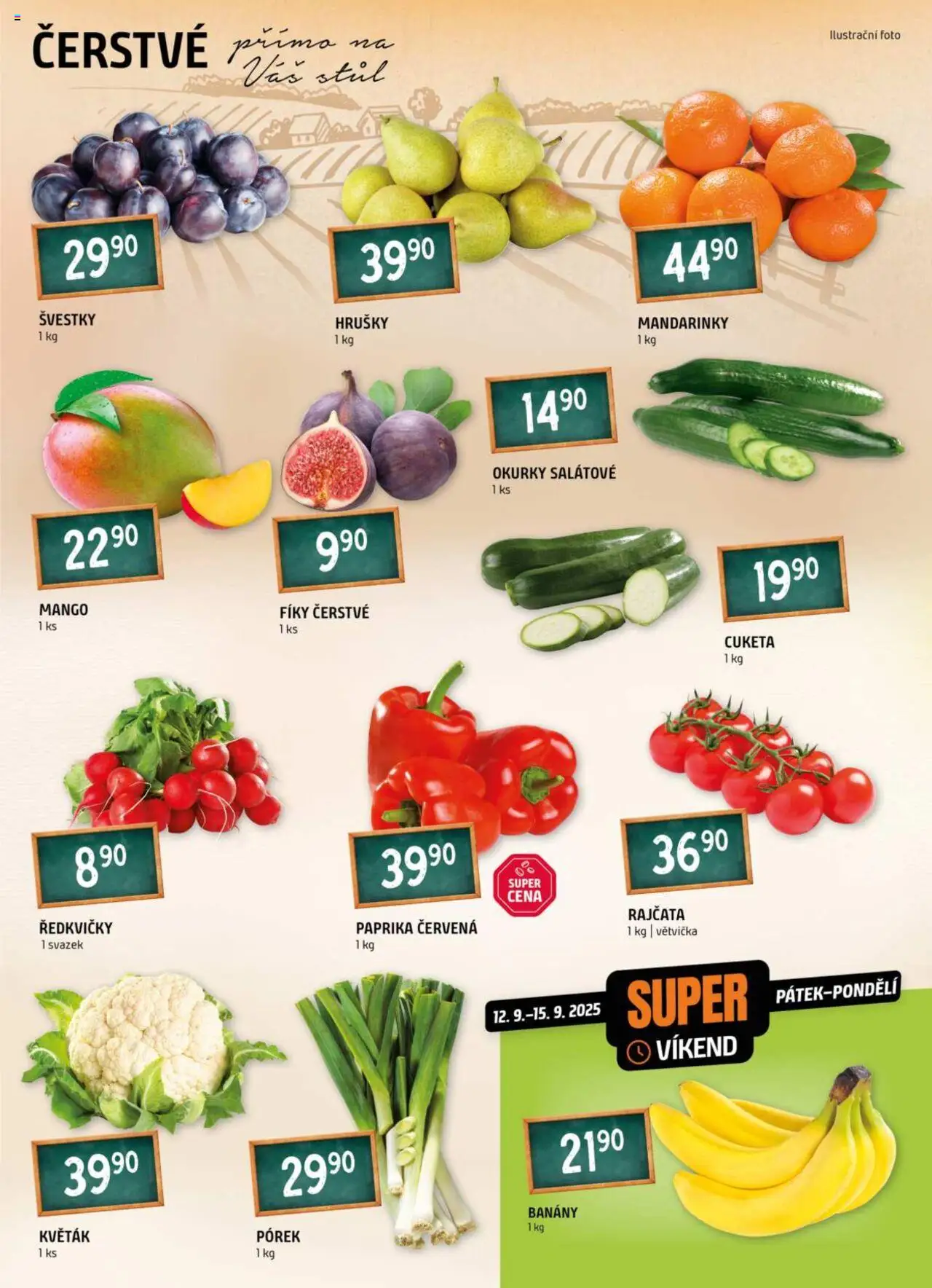 Terno leták od 10.09.2025 | Strana: 3 | Produkty: Banány, Květák, Mandarinky, Paprika červená