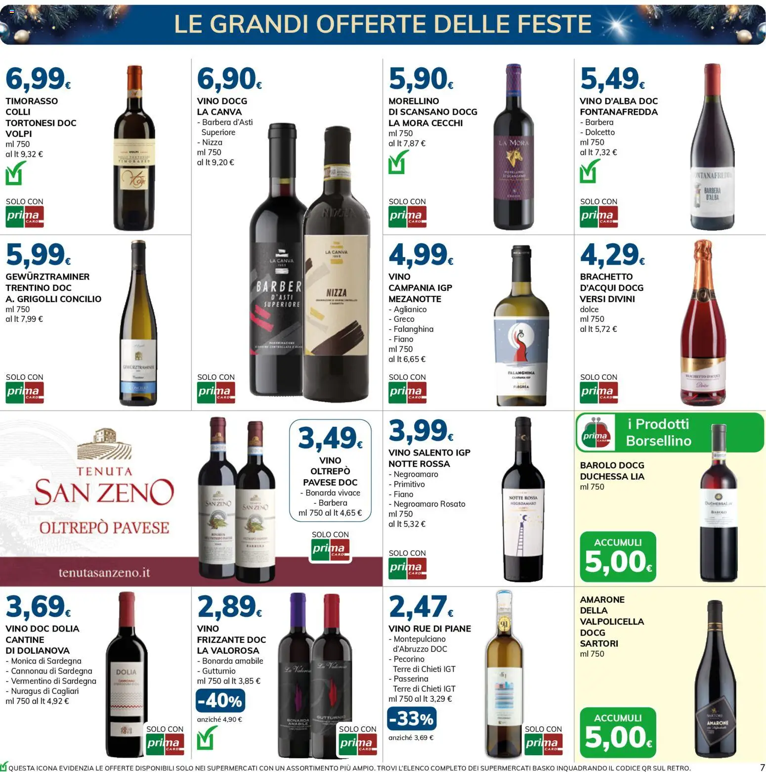 Volantino Basko del 09.12.2025 | Pagina: 7 | Prodotti: Vino, Pecorino