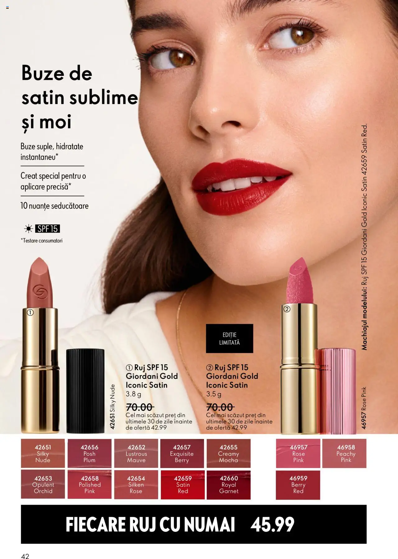 Noul catalog Oriflame – valabil de la 22.10.2025 | Pagină: 42 | Produse: Ruj