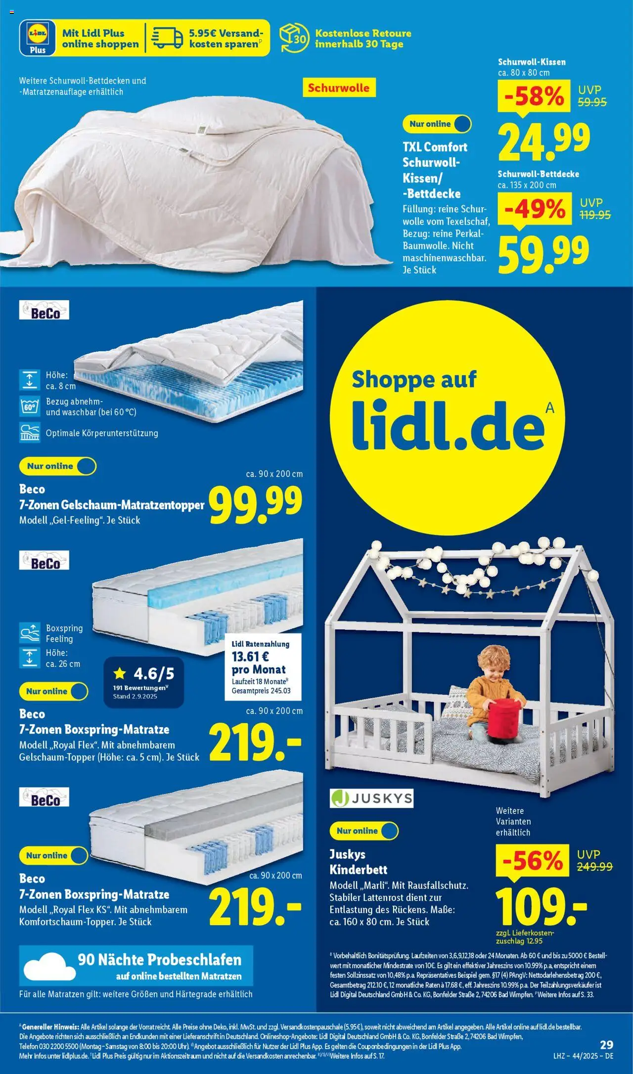 Lidl Prospekt Kornwestheim – gültig ab 27.10.2025 | Seite: 49 | Produkte: Lattenrost, Bad, Bettdecke, Telefon