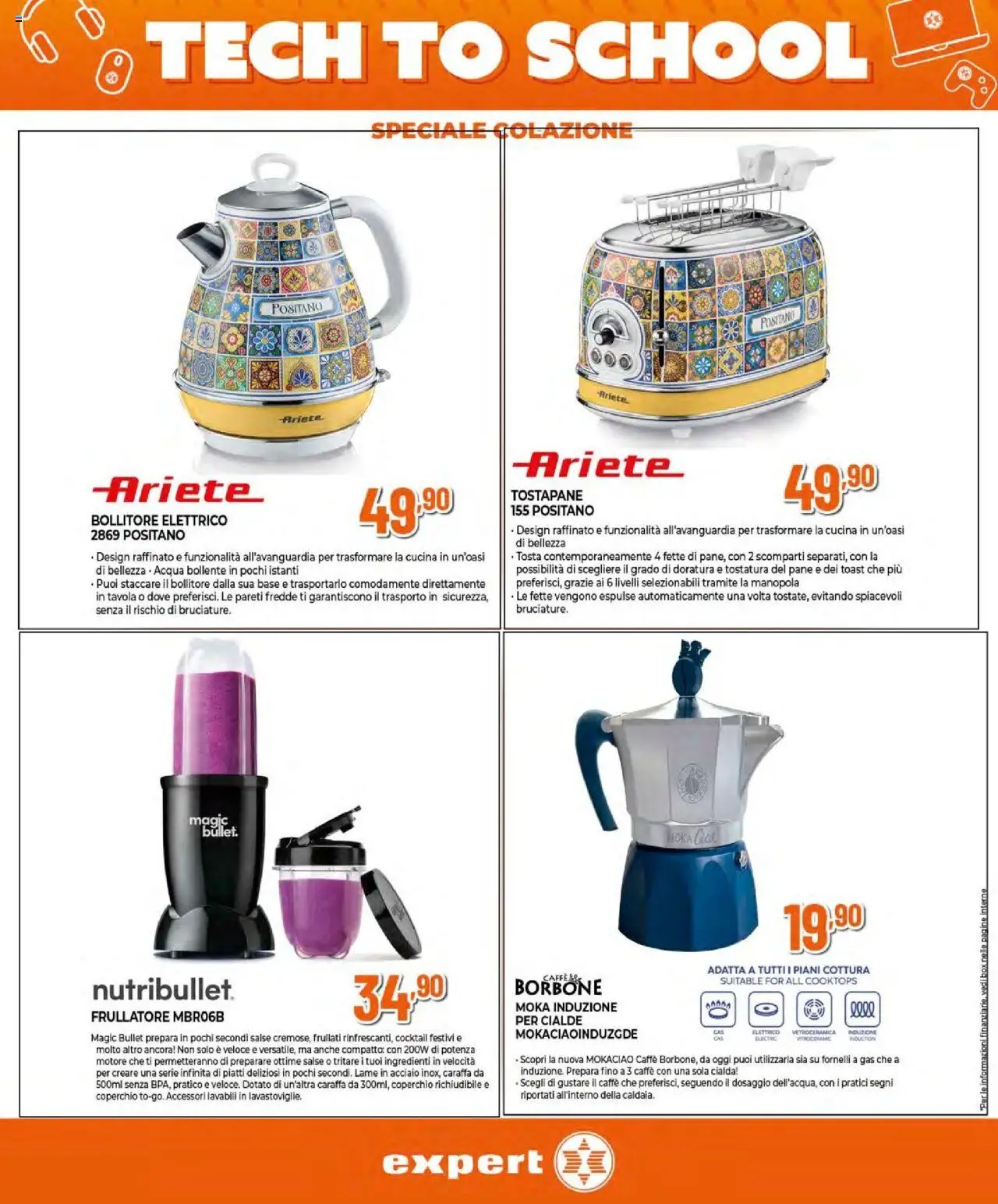 Volantino Expert del 06.09.2025 | Pagina: 26 | Prodotti: Caraffa, Caffè, Fornelli, Tostapane