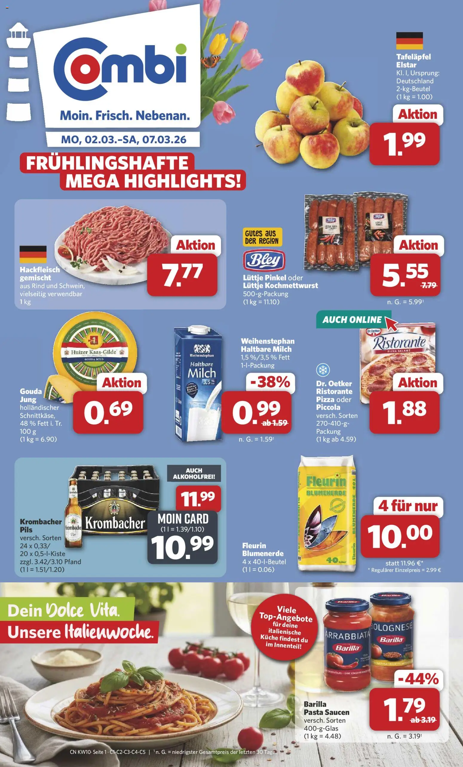 Combi Prospekt 	 – gültig ab 02.03.2026 | Seite: 1 | Produkte: Ristorante, Haltbare milch, Küche, Blumenerde