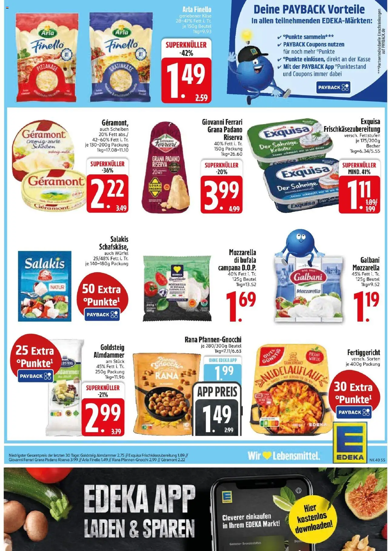 Edeka prospekt Vilgertshofen-Issing	 – gültig ab 28.09.2025 | Seite: 5 | Produkte: Geramont, Käse, Mozzarella, Exquisa