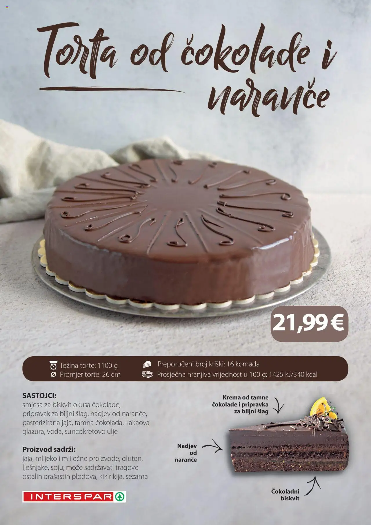 Interspar katalog | vrijedi od 31.03.2025 | Stranica: 19 | Proizvodi: Suncokretovo ulje, Naranče, Šlag, Torta