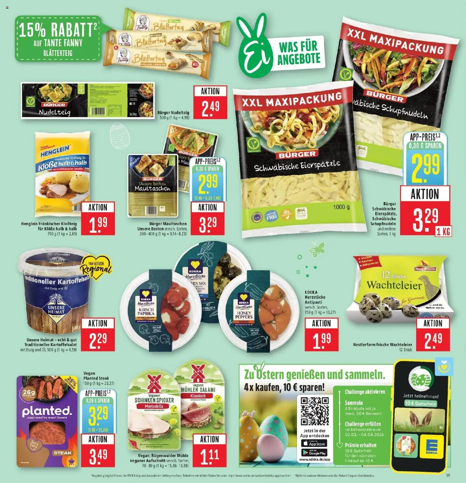 Marktkauf Prospekt Weil Am Rhein	 – gültig ab 30.03.2026 | Seite: 9 | Produkte: Burger, Schinken, Maultaschen, Steak