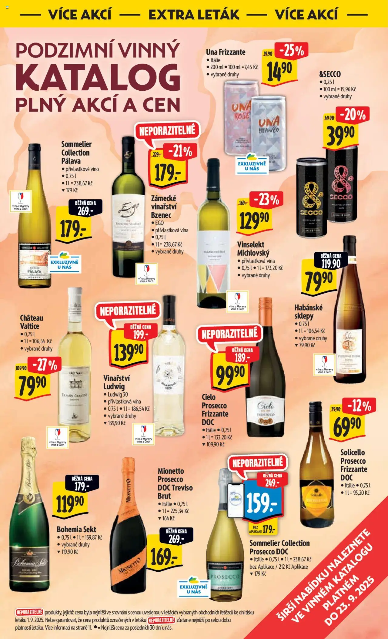 Albert leták - Hypermarket od 17.09.2025 | Strana: 44 | Produkty: Vál, Mionetto, Prosecco Mionetto, Prosecco DOC