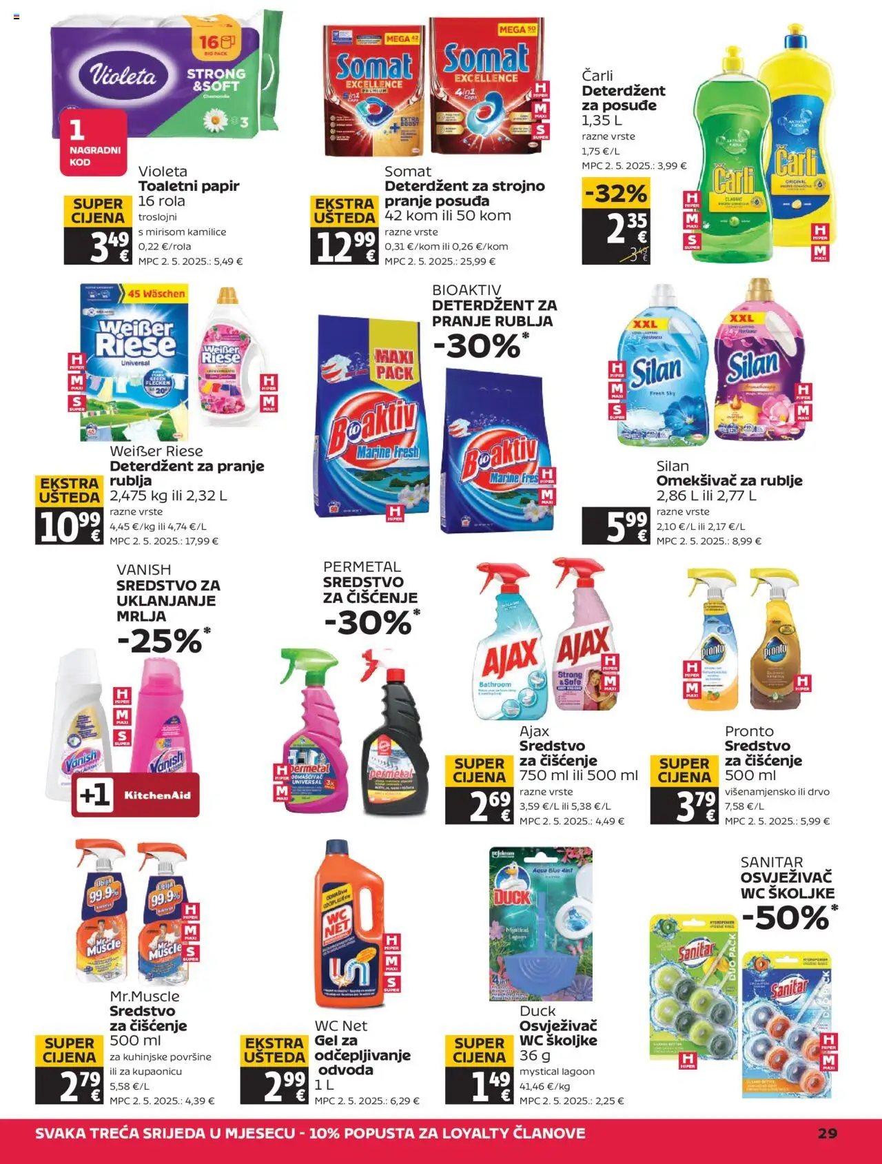 Tommy katalog | vrijedi od 09.10.2025 | Stranica: 29 | Proizvodi: Deterdžent, Vanish, Somat, Ajax