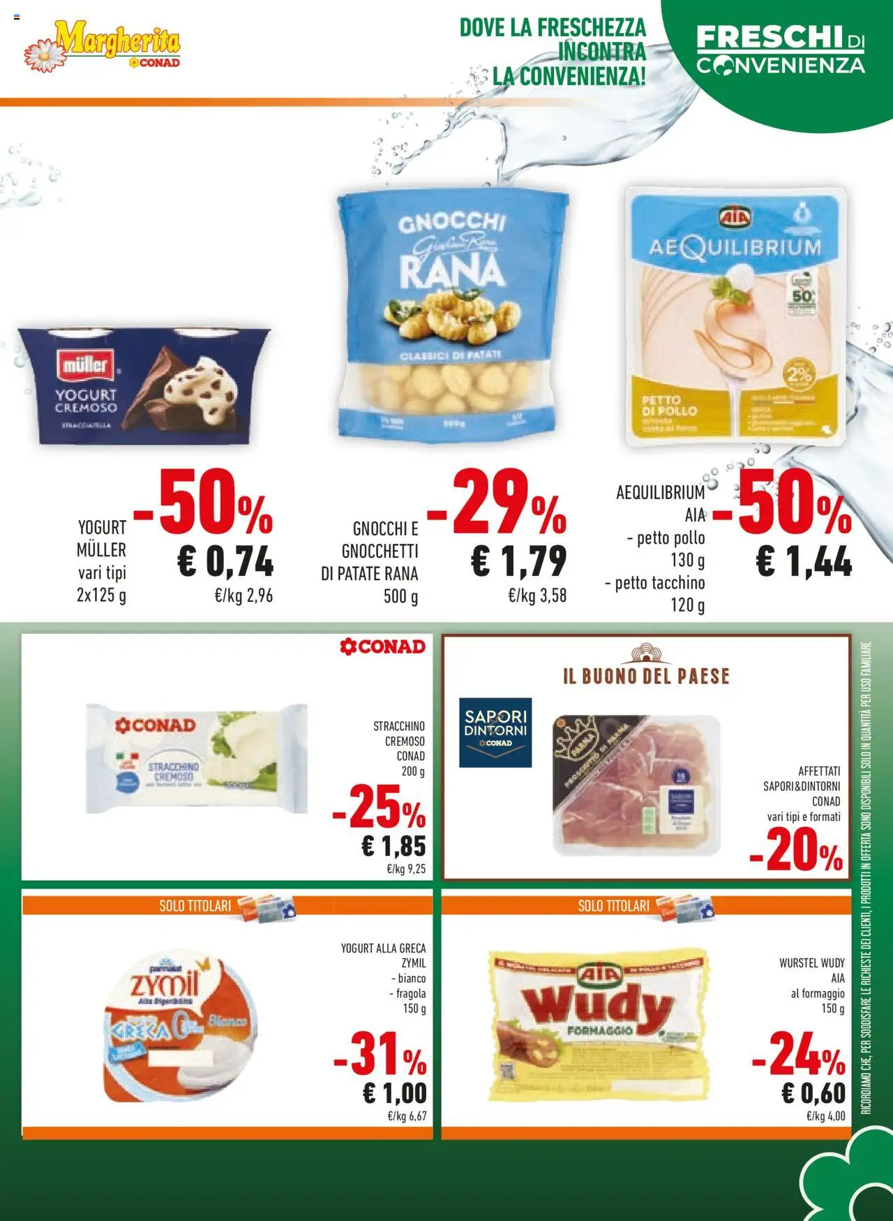 Volantino Conad del 13.08.2025 | Pagina: 7 | Prodotti: Pollo, Tacchino, Wurstel, Gnocchetti