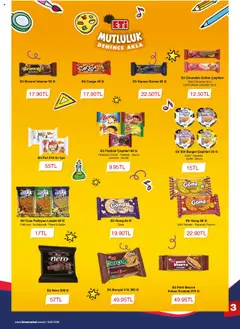 Kim Market Okul Dönüşü - Marmara Insert - 27.08.2025 tarihinden itibaren geçerlidir | Sayfa: 3 | Ürünler: Çikolatalı gofret, Süt, Peynir, Bisküvi