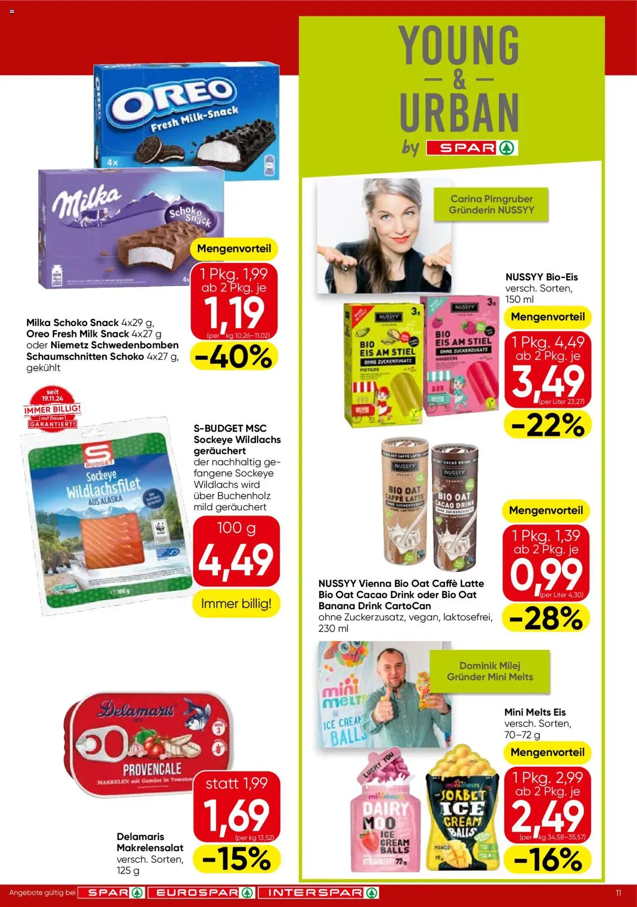Spar Flugblatt - Salzburg gültig ab 04.09.2025 | Seite: 11 | Produkte: Eis, Tomaten