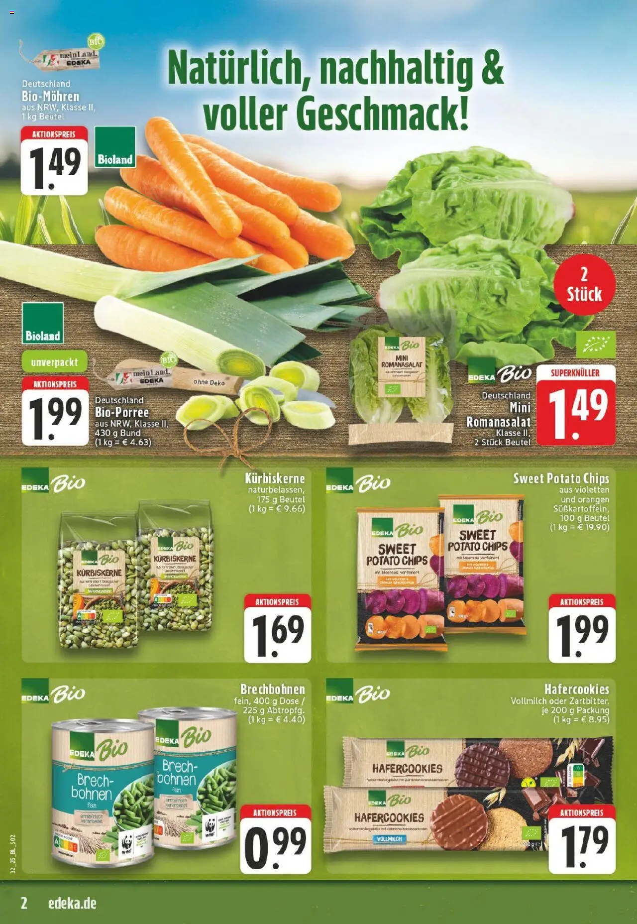 Edeka prospekt Neuss-Meertal	 - gültig ab dem 03.08.2025 | Seite: 2 | Produkte: Orangen, Chips