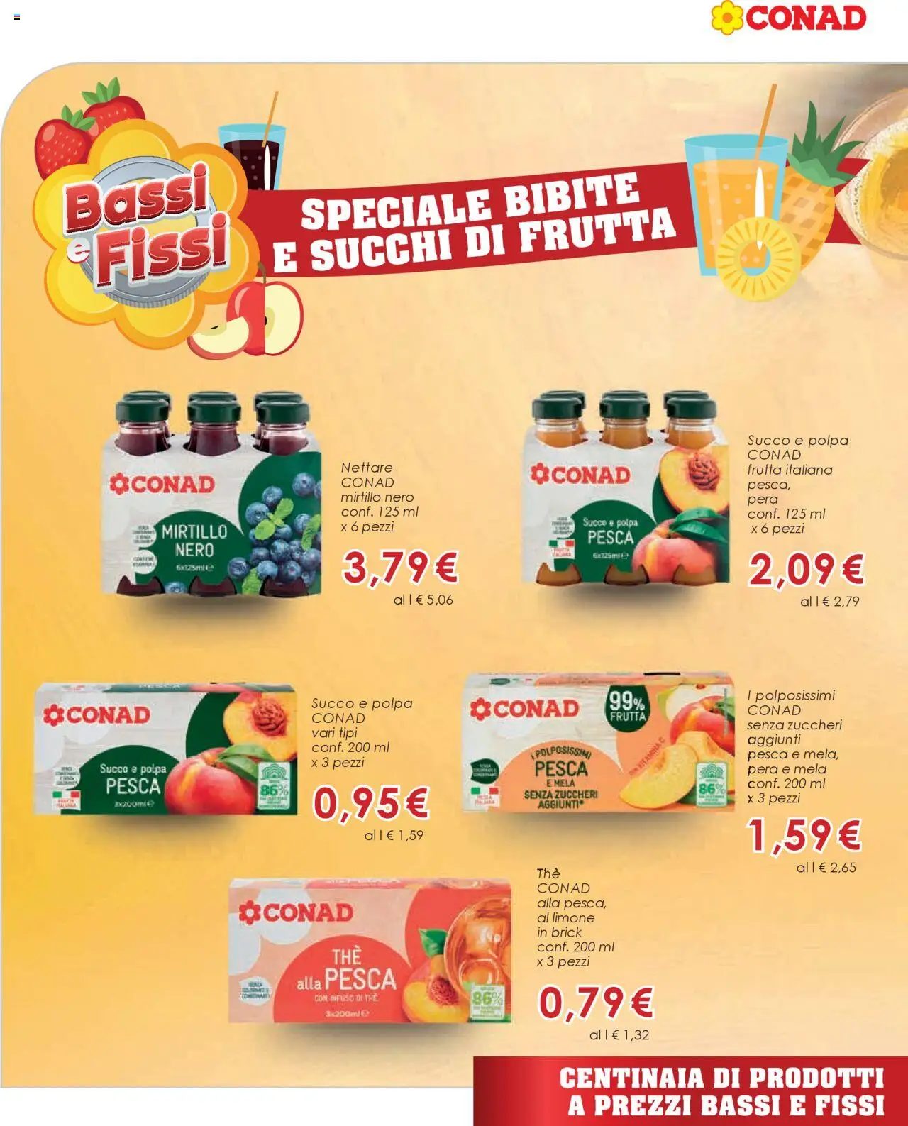 Volantino Conad del 09.07.2025 | Pagina: 4 | Prodotti: Frutta, Limone, Pesca, Pera