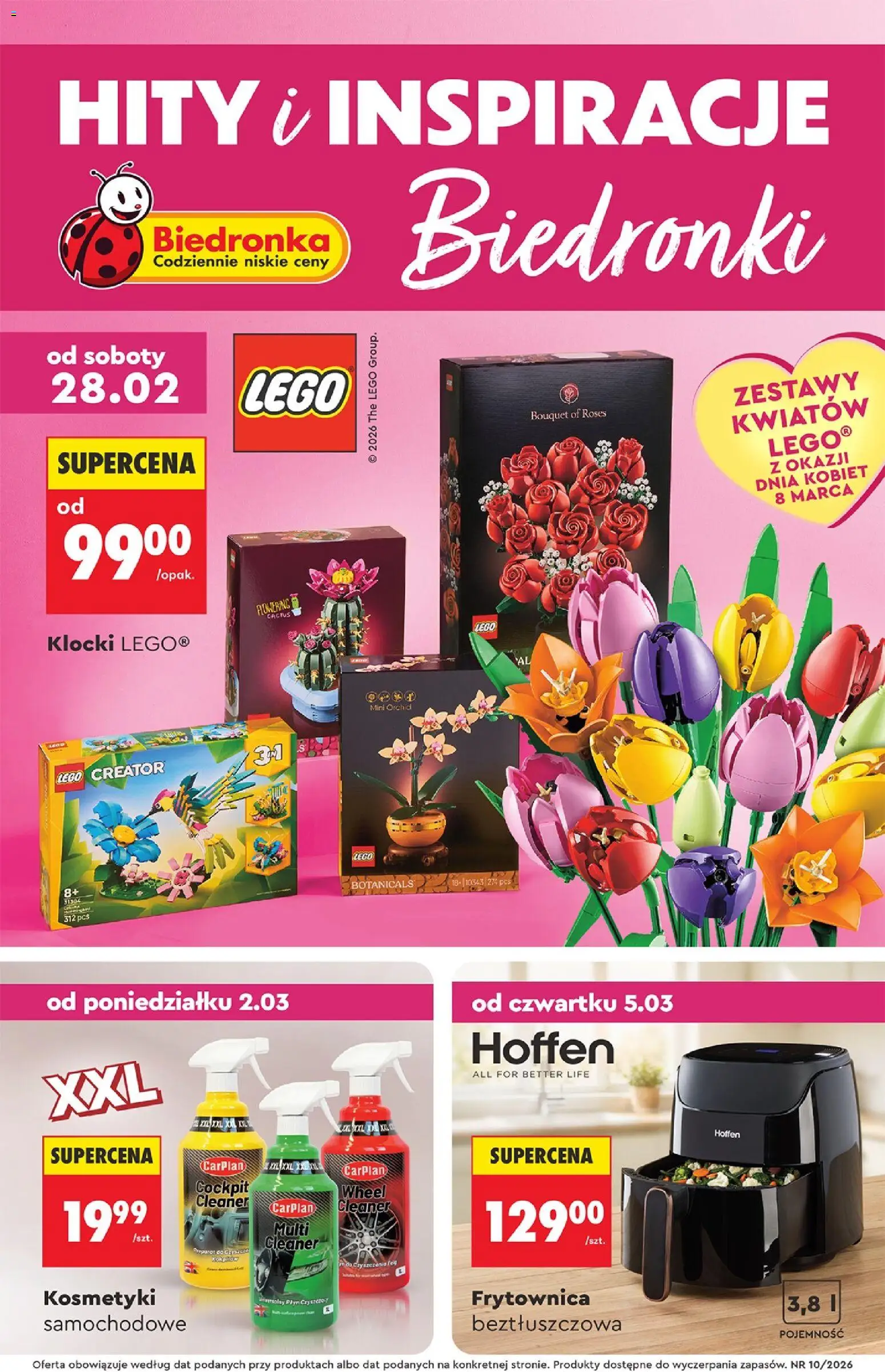 Biedronka gazetka Hity i inspiracje od 28.02.2026 | Strona: 1 | Produkty: Kosmetyki, Cleaner, Lego