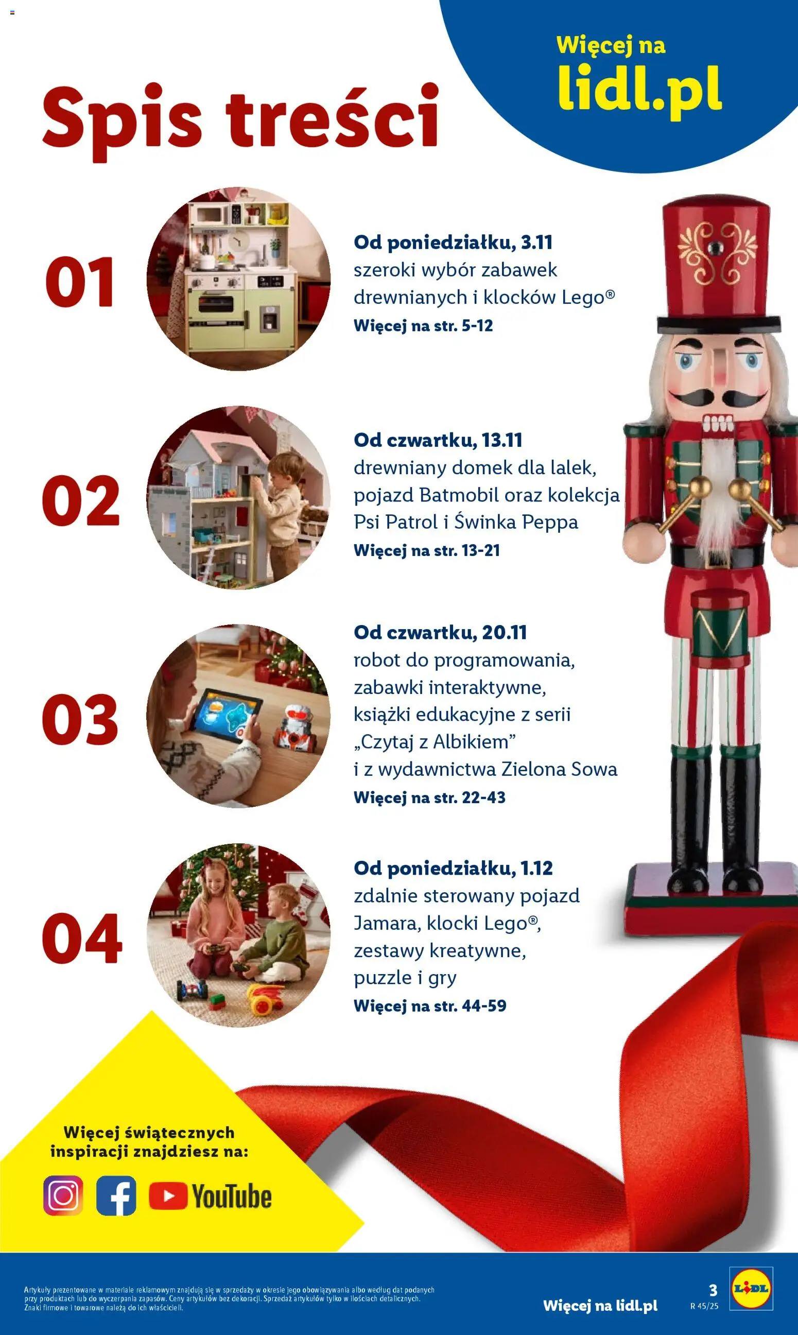 Lidl Katalog zabawek od 03.11.2025 | Strona: 3 | Produkty: Robot, Lego, Książki, Gry